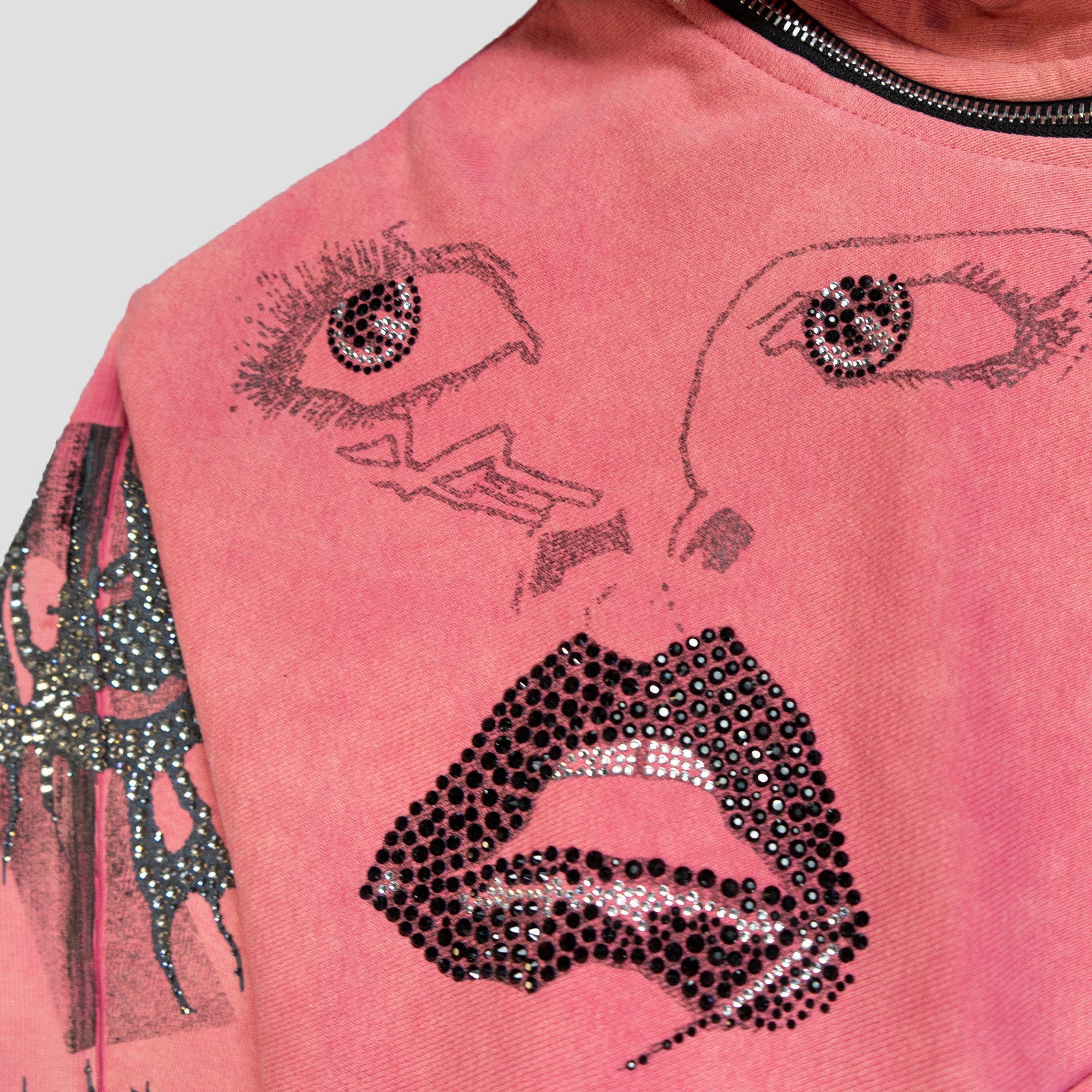 EYES WIDE OPEN ROSE ZIP HOODIE