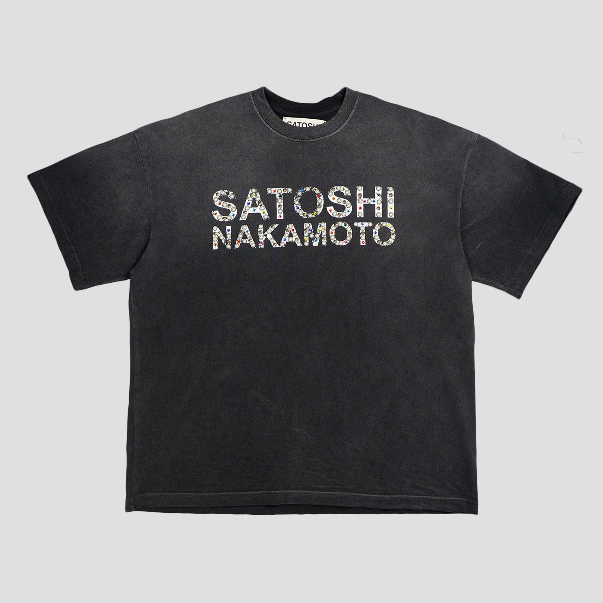 トップス SATOSHI NAKAMOTO SATOSHI NAKAMOTO - PEARL STUDDED LOGO T-SHIRTS