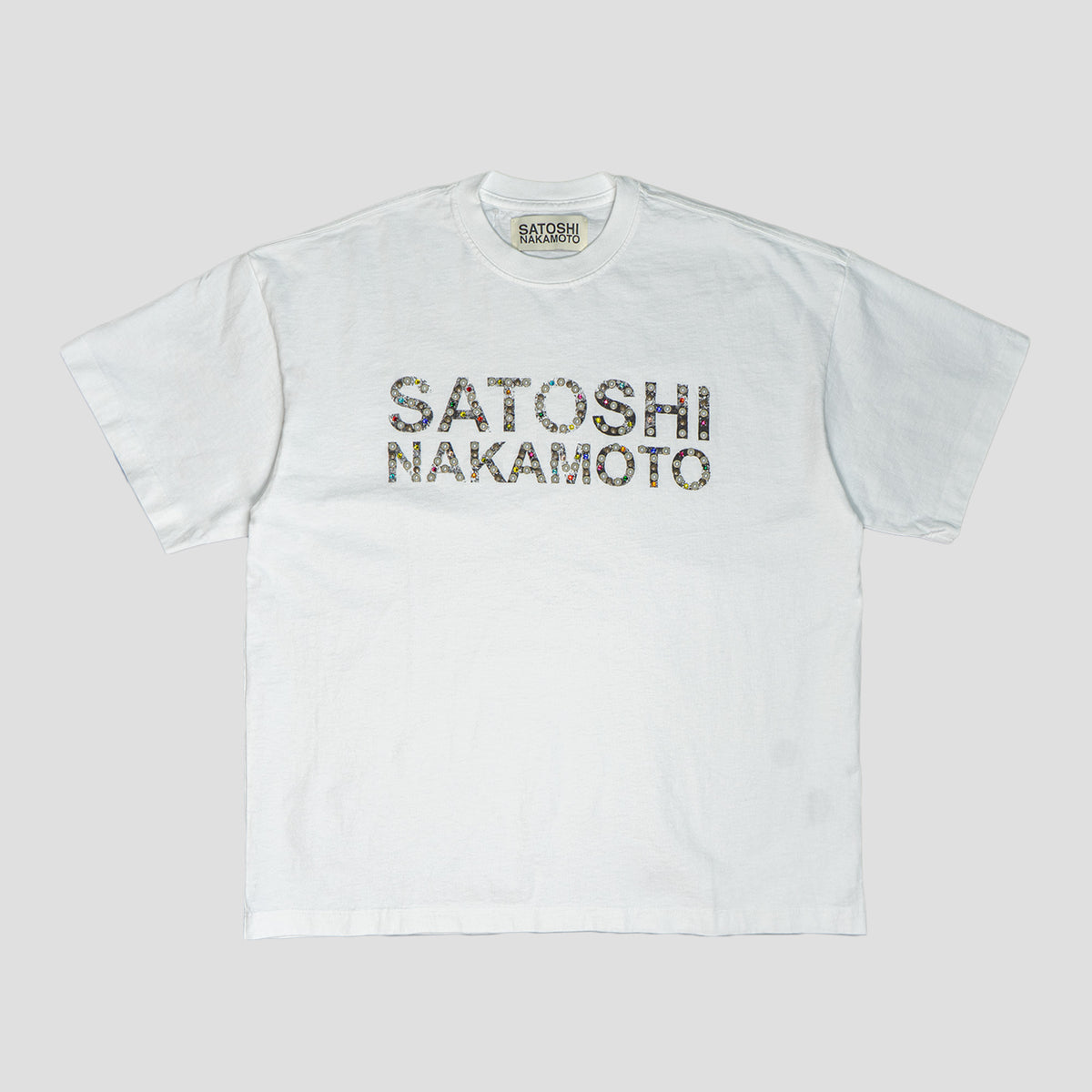 PEARL STUDDED LOGO T-SHIRTS