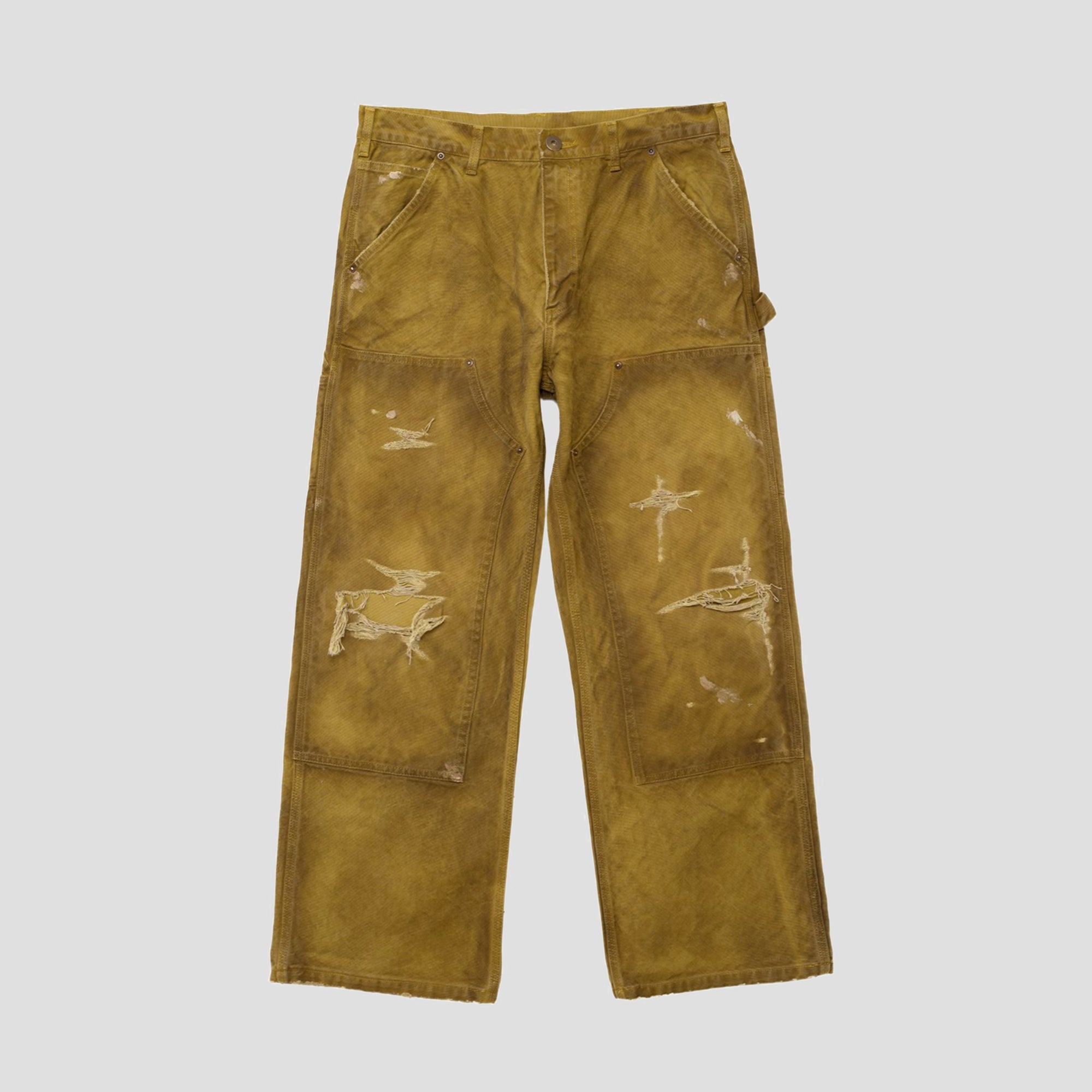 DISTRESSED CANVAS WORK PANTS