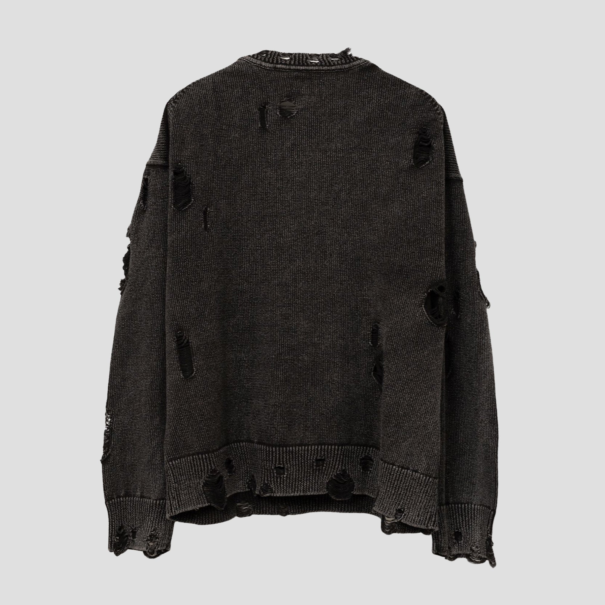 DISTRESSED KNIT PULLOVER