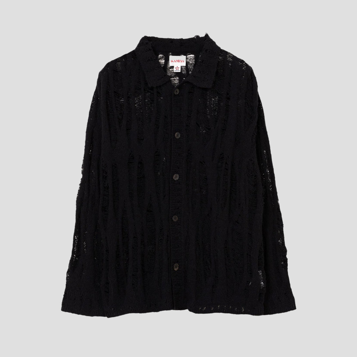 KAMIYA - DISTRESSED KNIT CARDIGAN