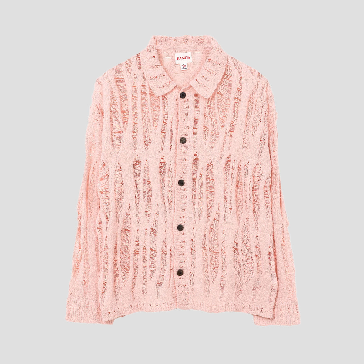 KAMIYA - DISTRESSED KNIT CARDIGAN