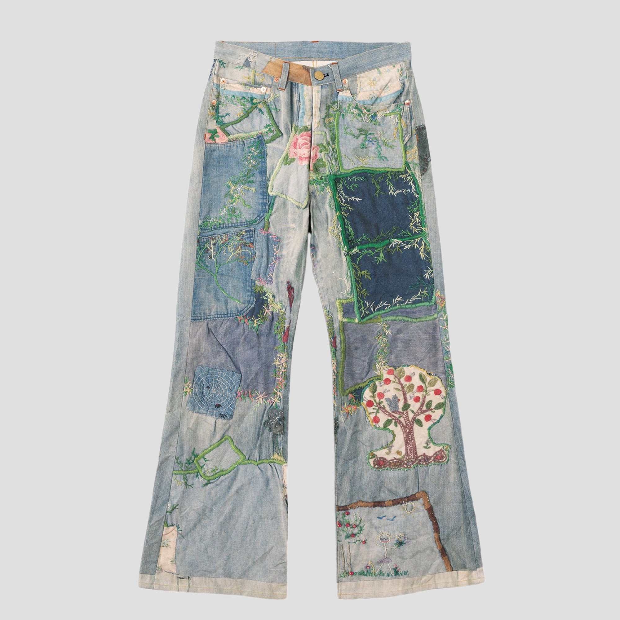 TROMPE L'OEIL PRINT DENIM JEANS