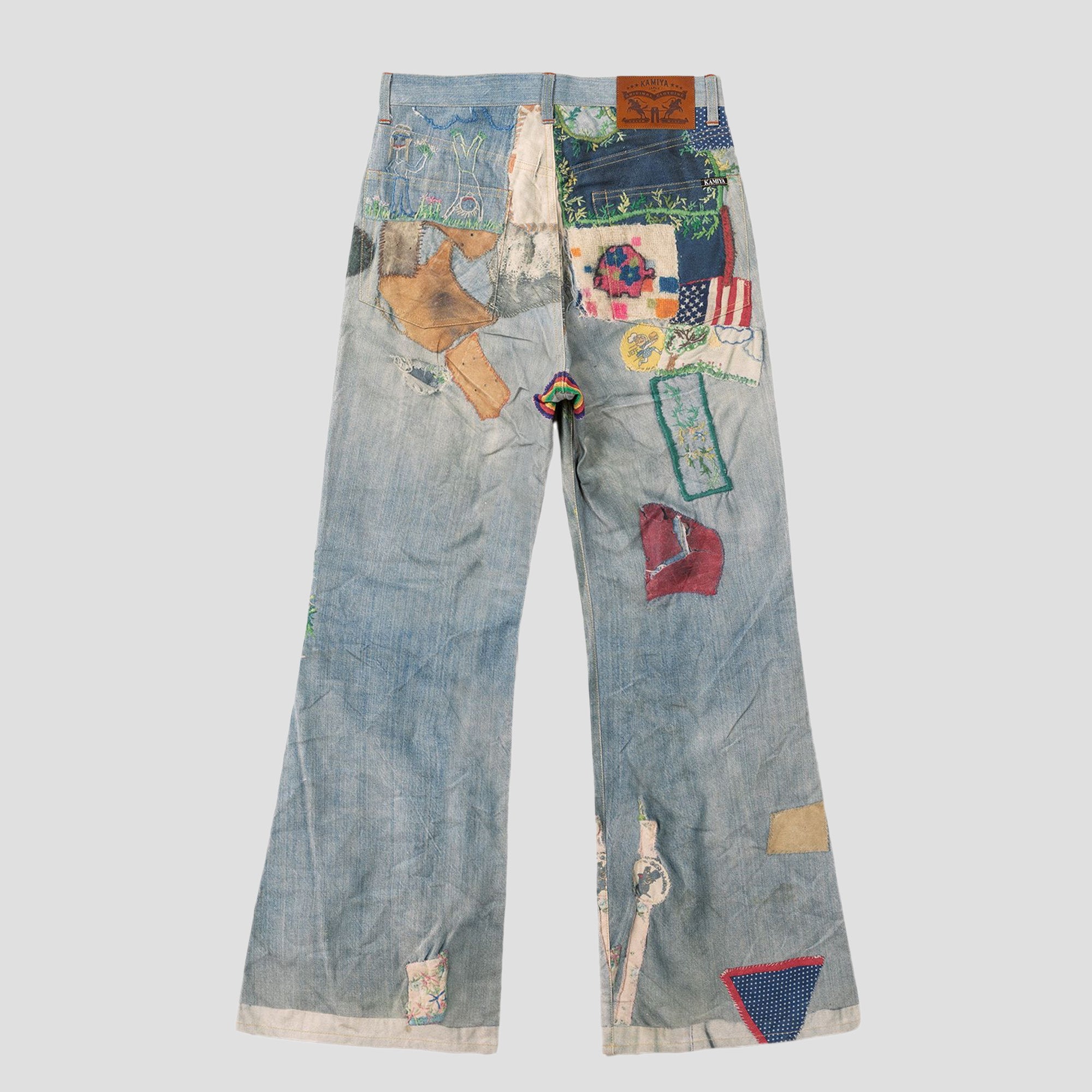 TROMPE L'OEIL PRINT DENIM JEANS