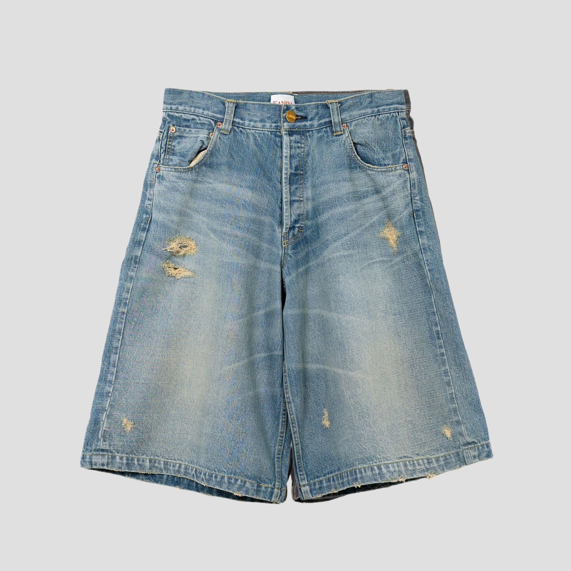 DENIM LONG SHORTS