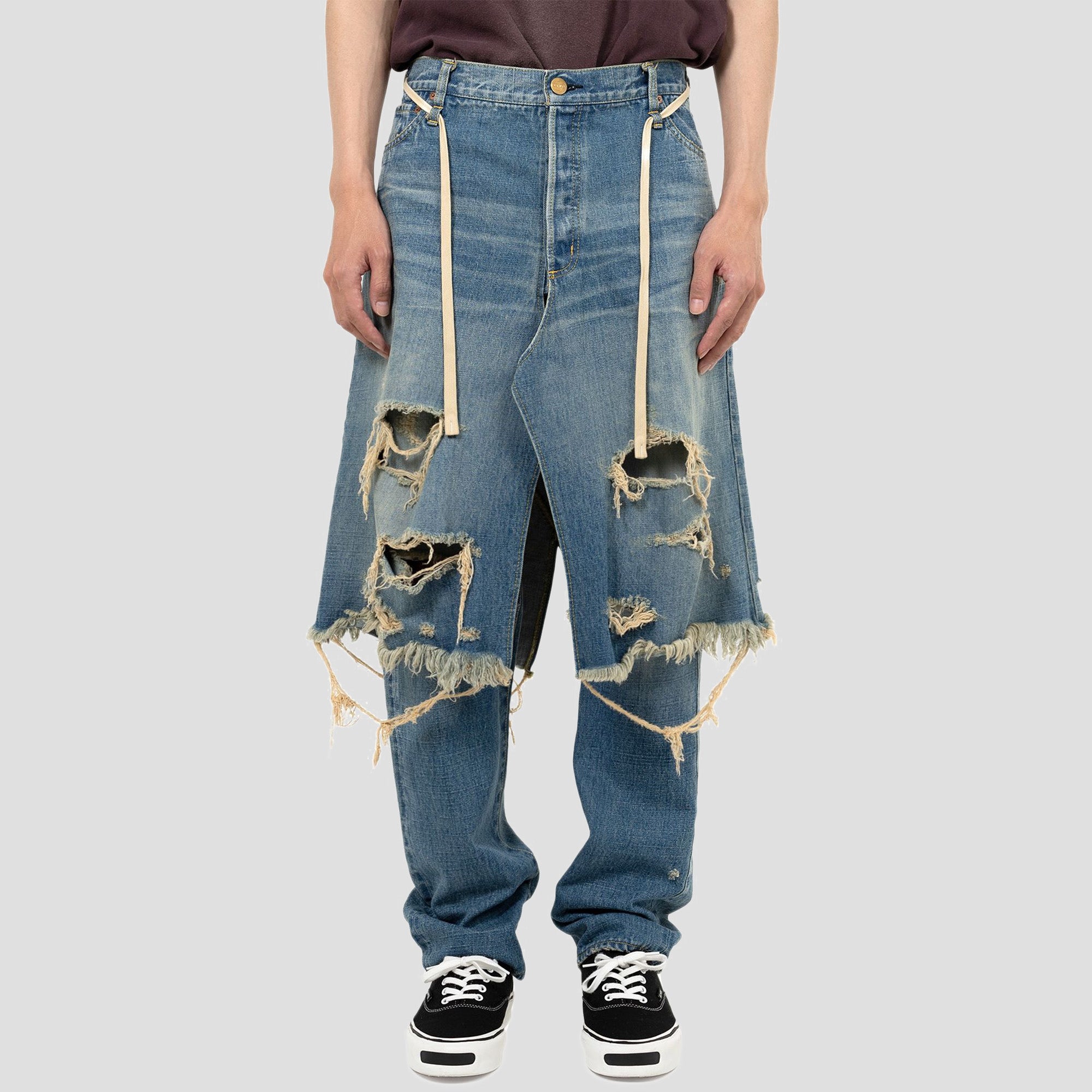DENIM WRAP SKIRT
