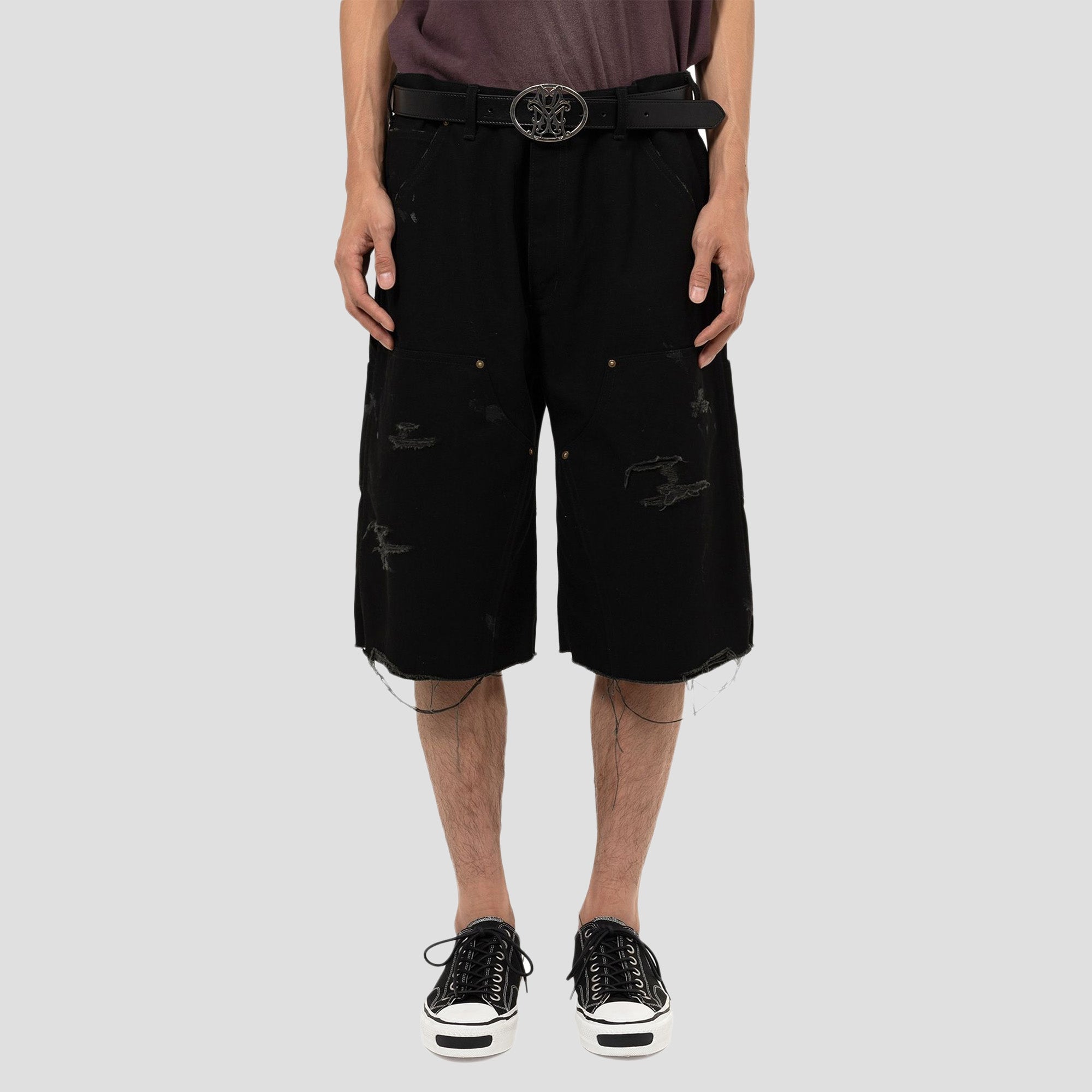 DISTRESSED DUCK PAINTER LONG SHORTS