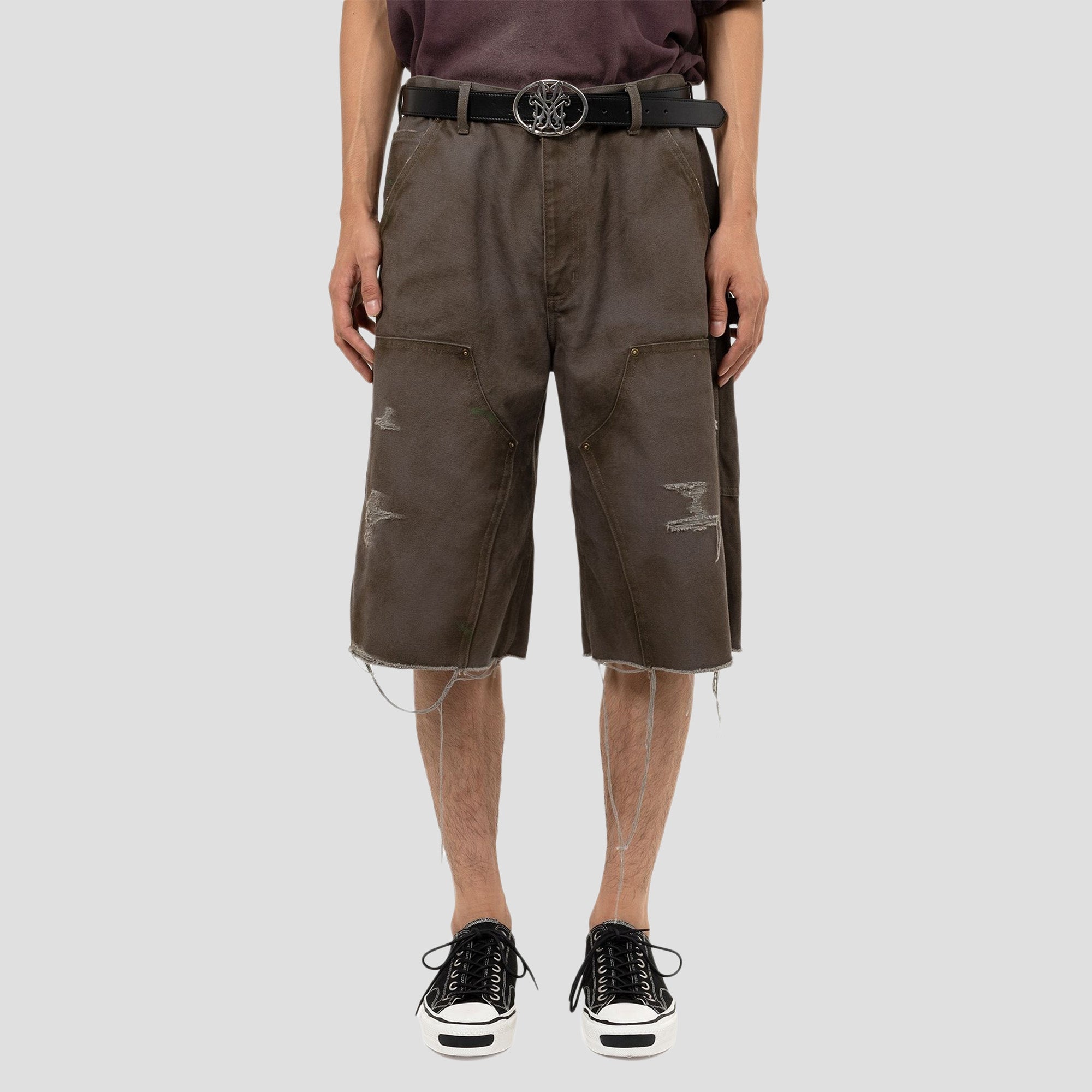 DISTRESSED DUCK PAINTER LONG SHORTS
