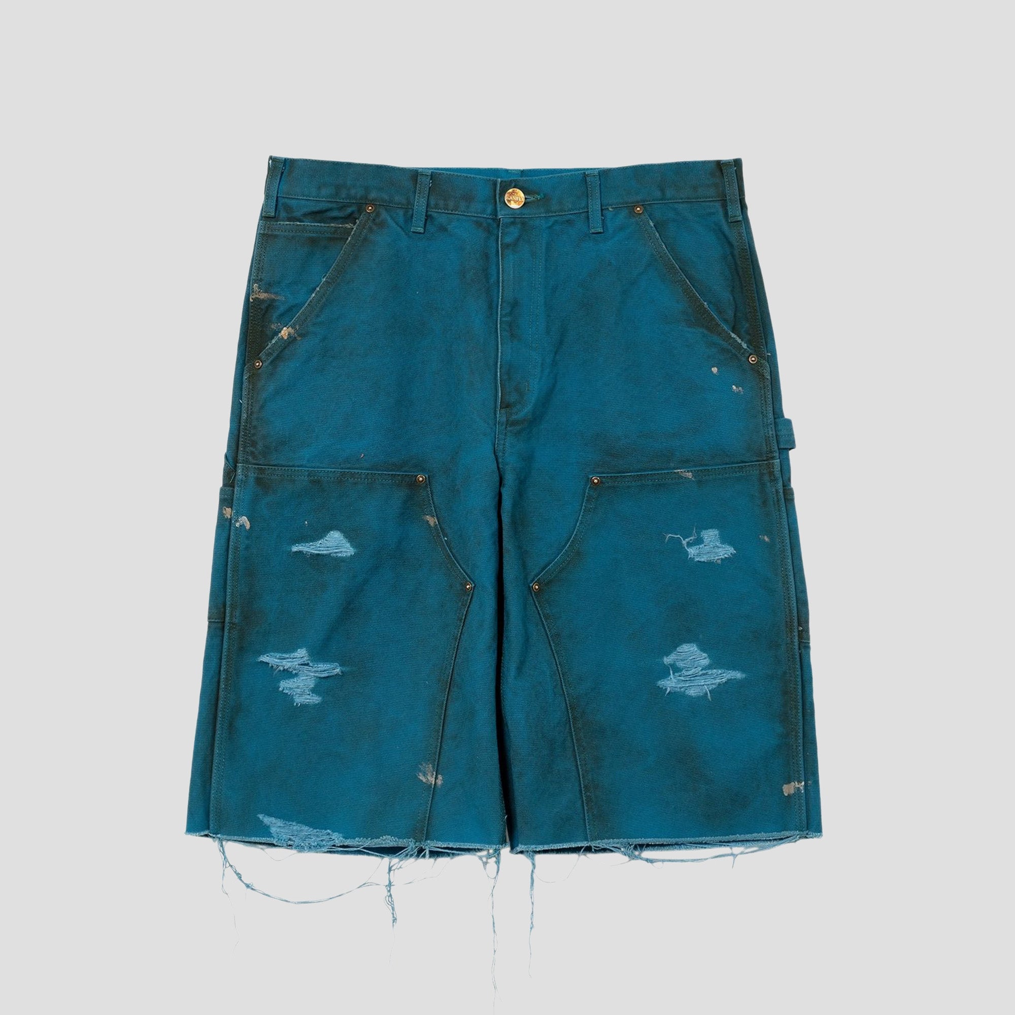 DISTRESSED DUCK PAINTER LONG SHORTS
