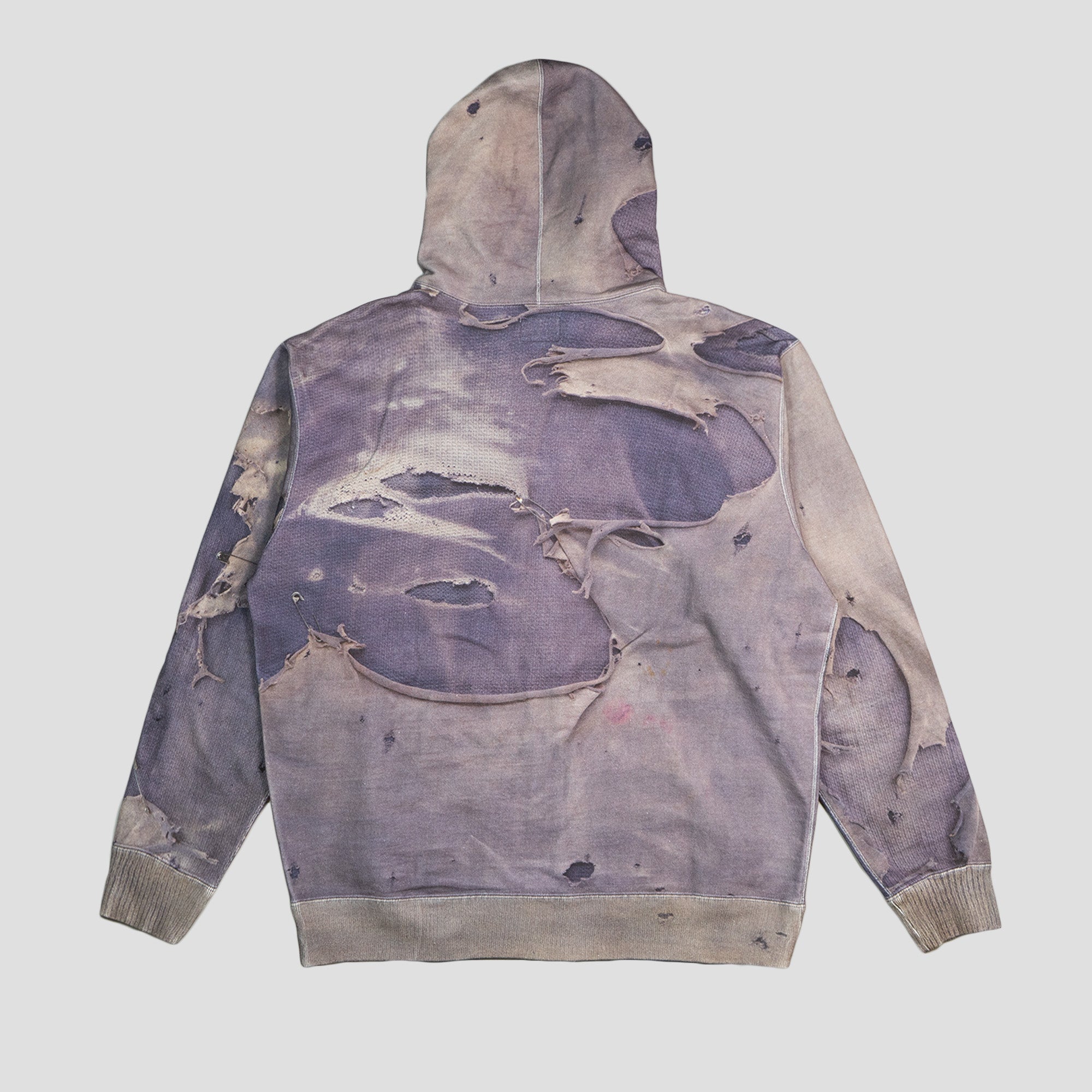TROMPE L'OEIL PRINT ZIP HOODIE
