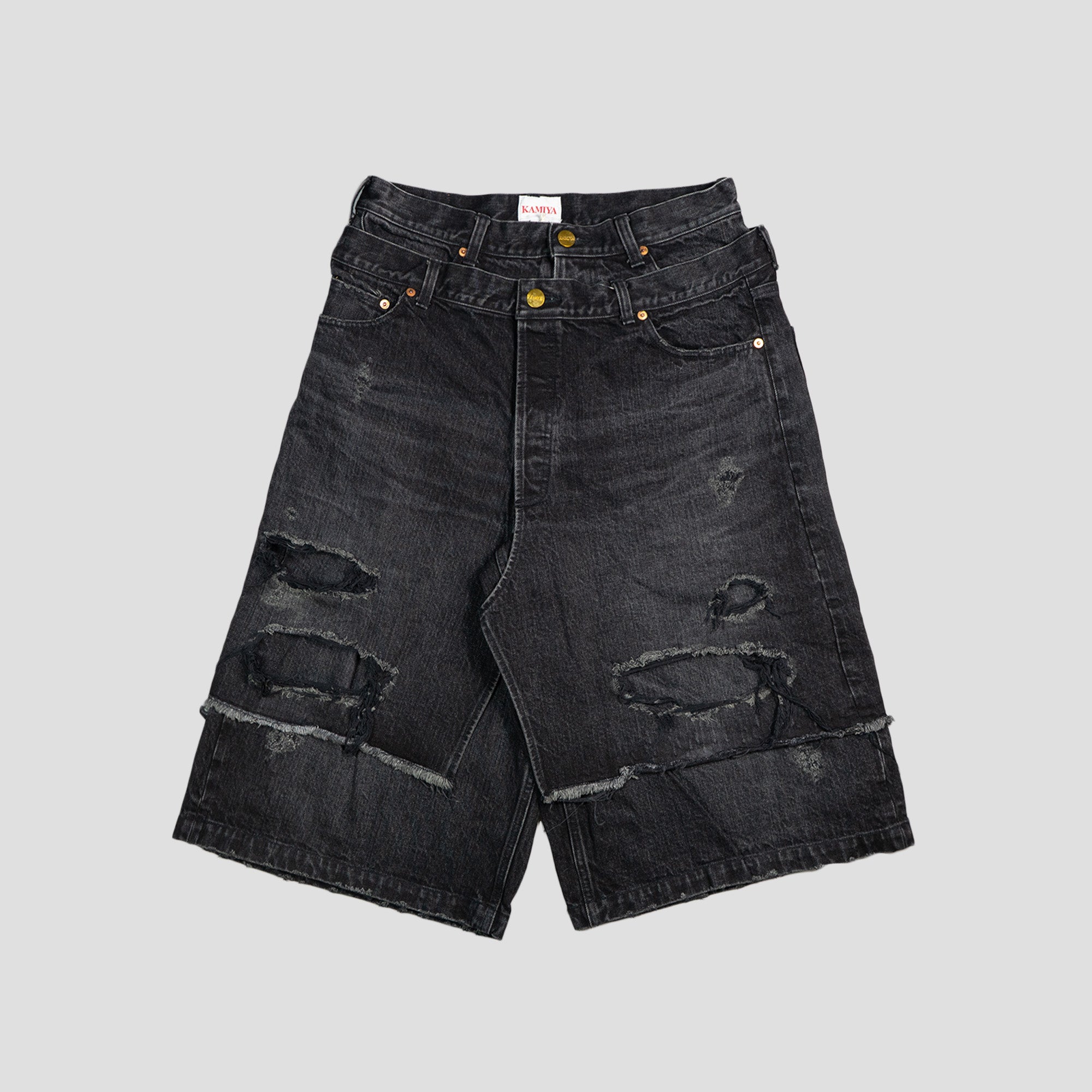 2 LAYER DENIM SHORTS