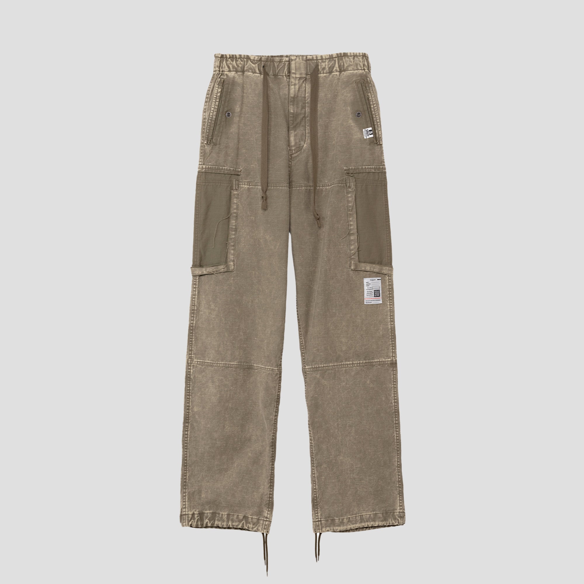 COTTON/SATIN CARGO PANTS