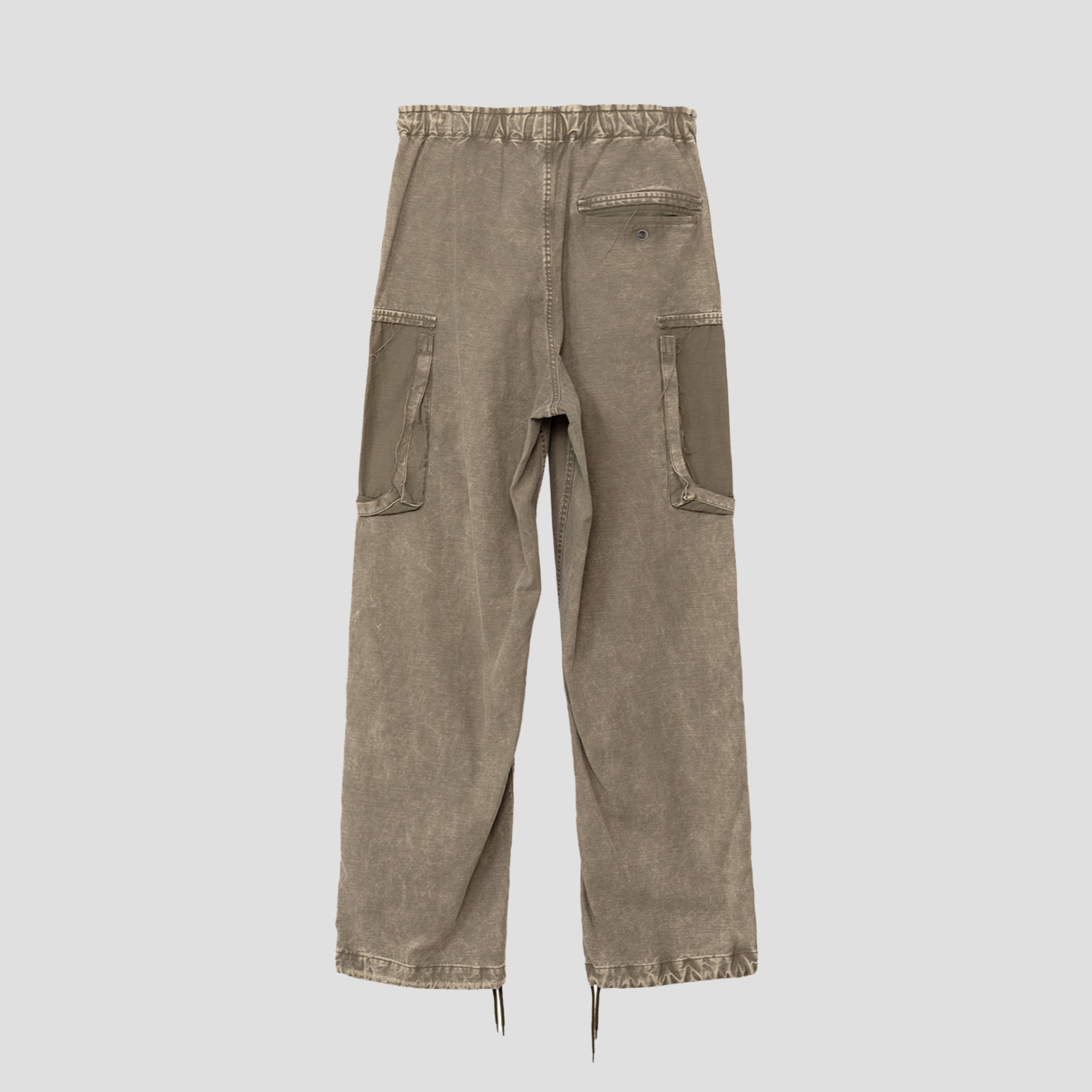 COTTON/SATIN CARGO PANTS