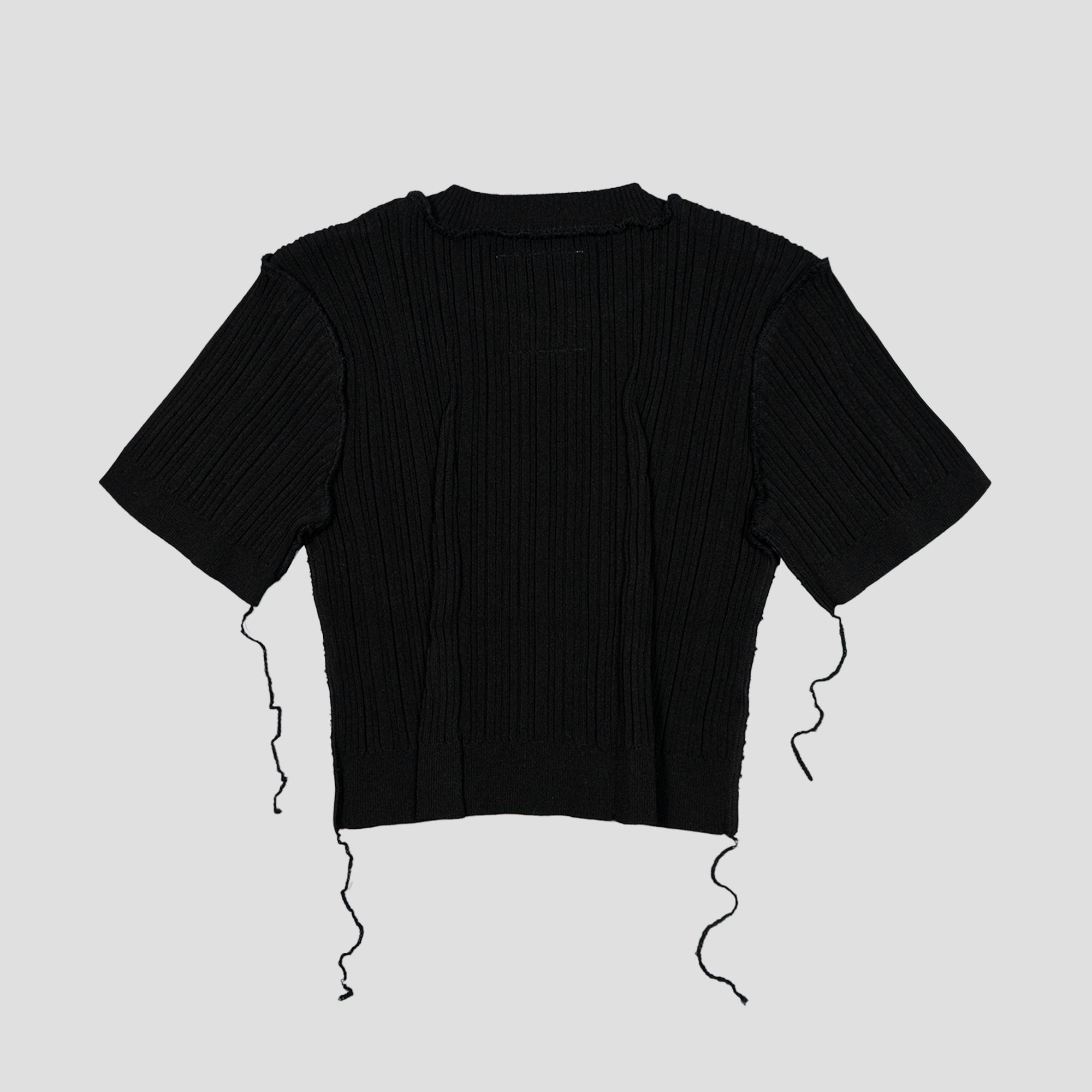 CROPPED KNIT S/S SHIRTS