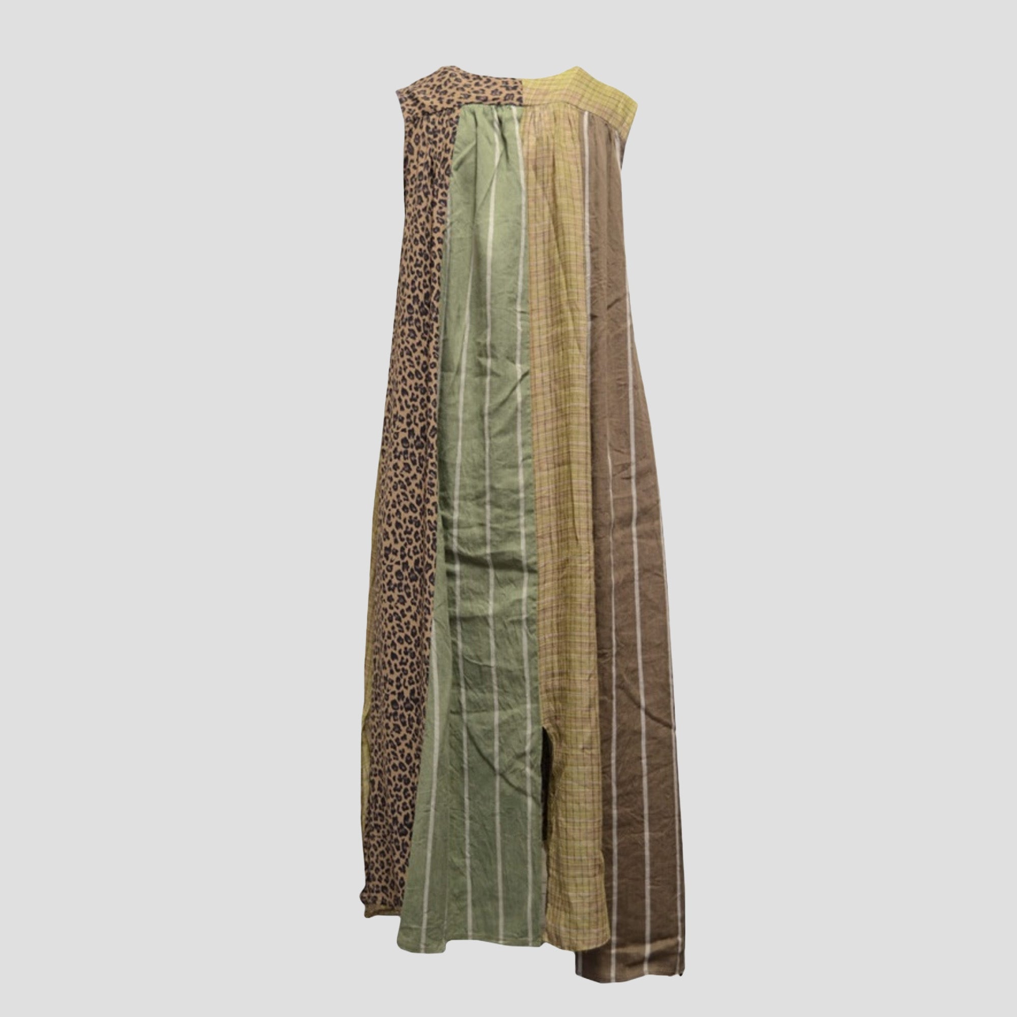 PATCHWORK LINEN DRESS
