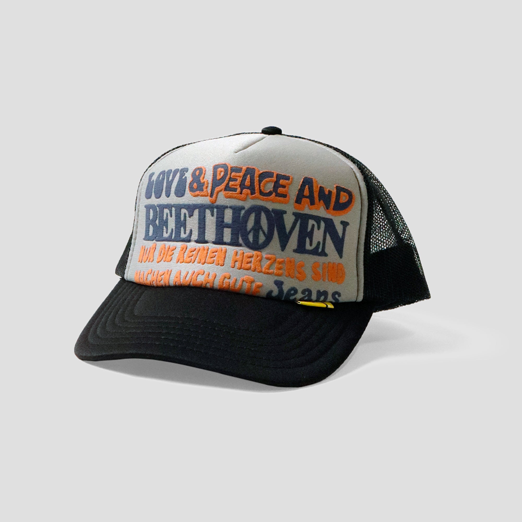 LOVE & PEACE AND BEETHOVEN TRUCKER HAT