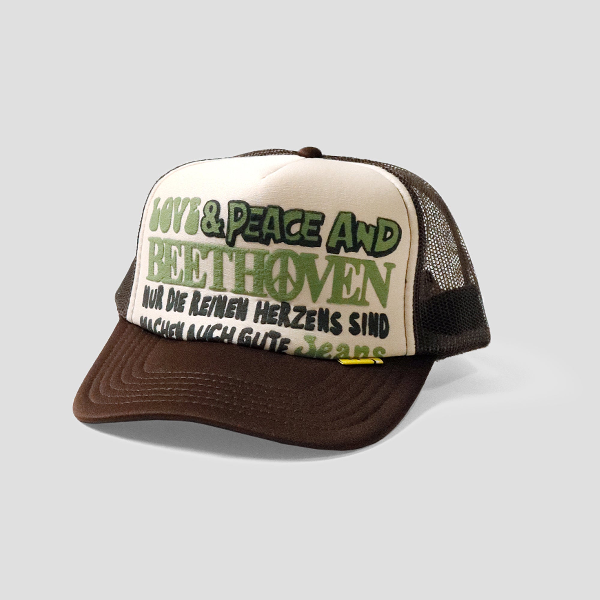 LOVE & PEACE AND BEETHOVEN TRUCKER HAT