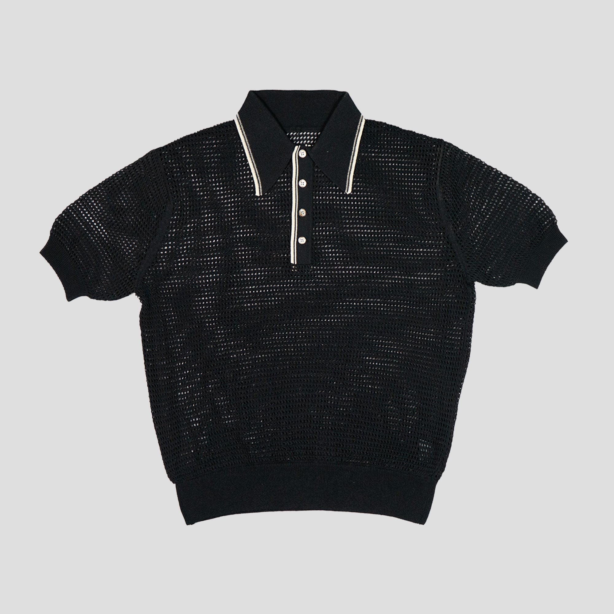 12G MESH KNIT POLO SHIRT