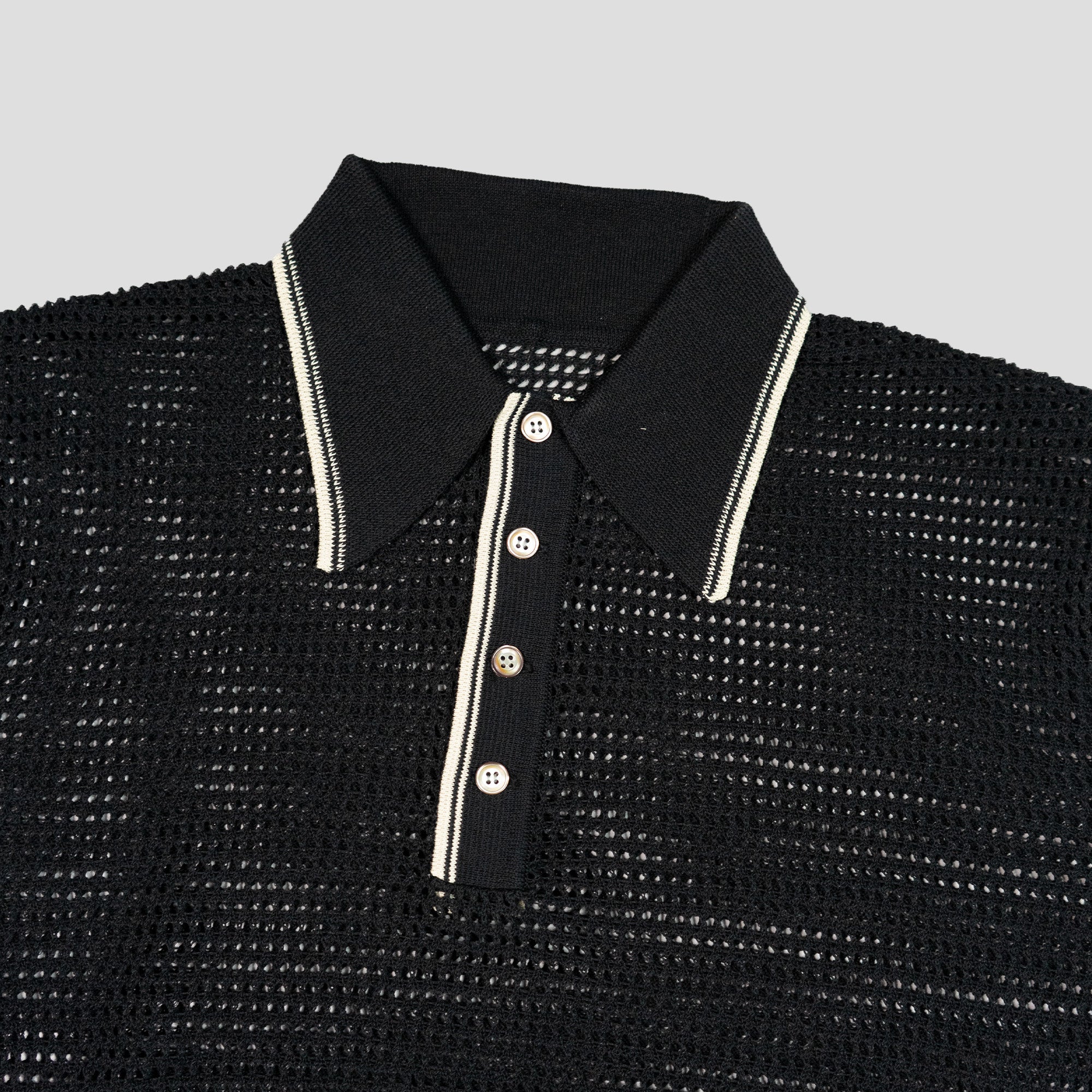 12G MESH KNIT POLO SHIRT