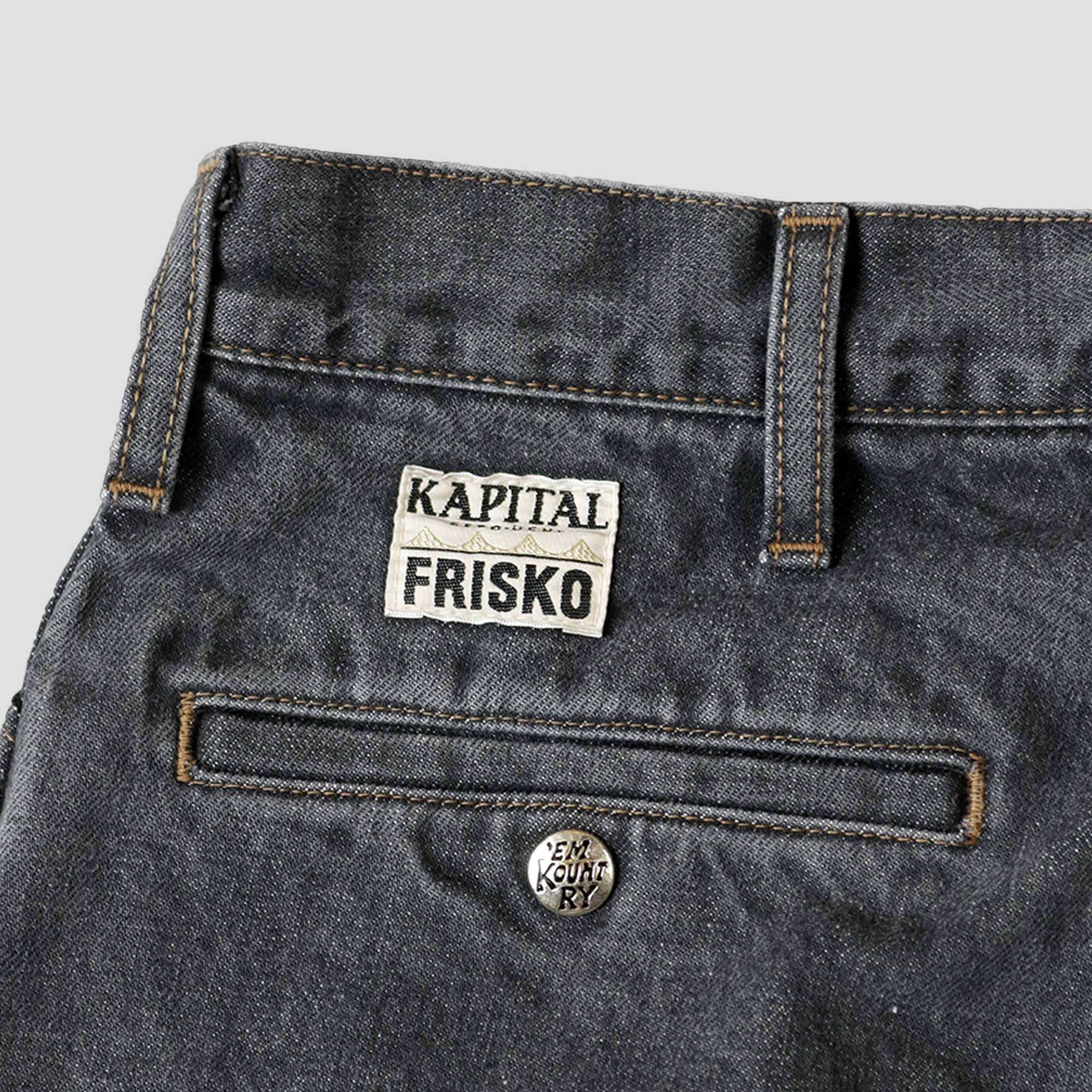 14oz BLACK DENIM 5P FRISCO JEANS