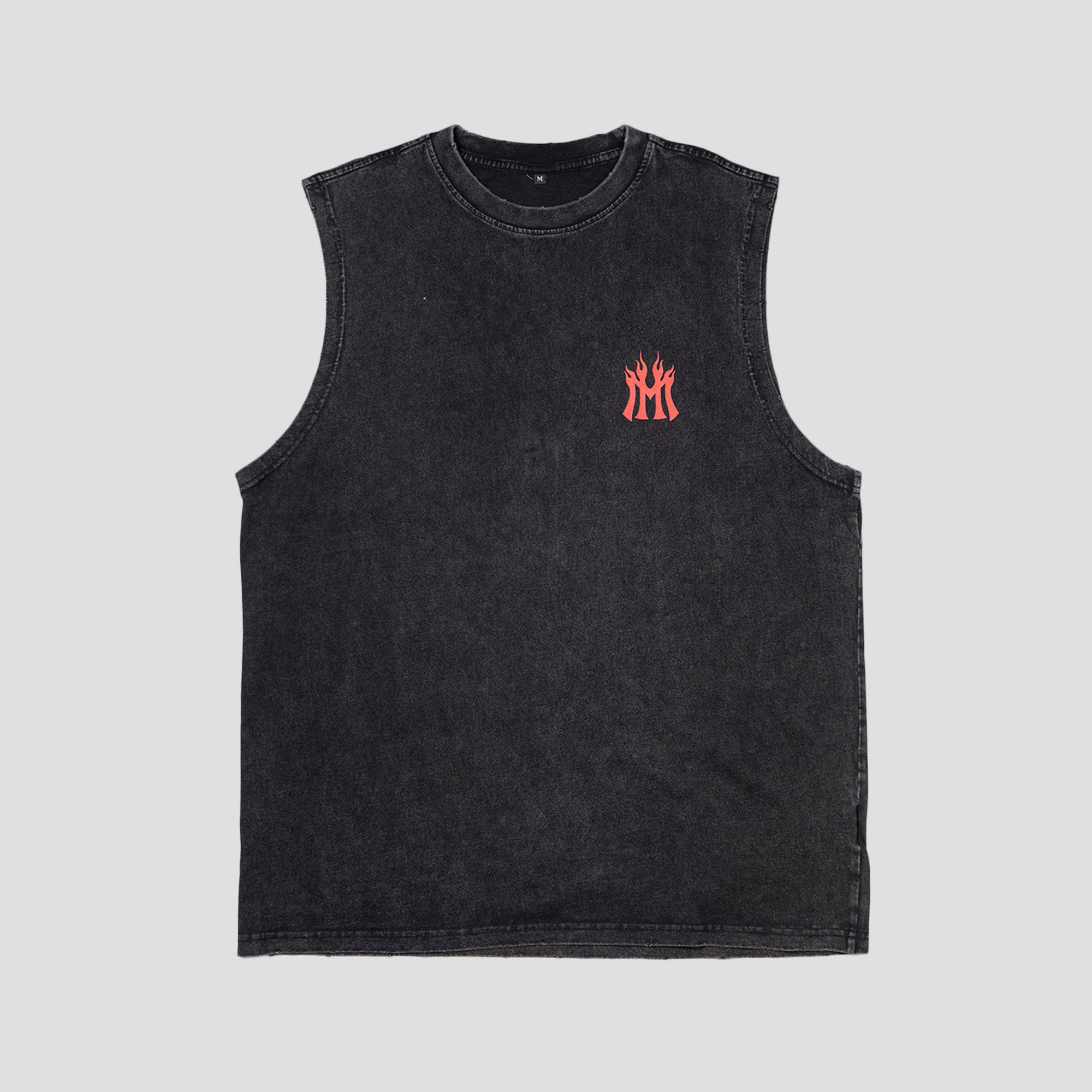 FUEGO LOGO STONE WASHED TANK TOP (RED LOGO)