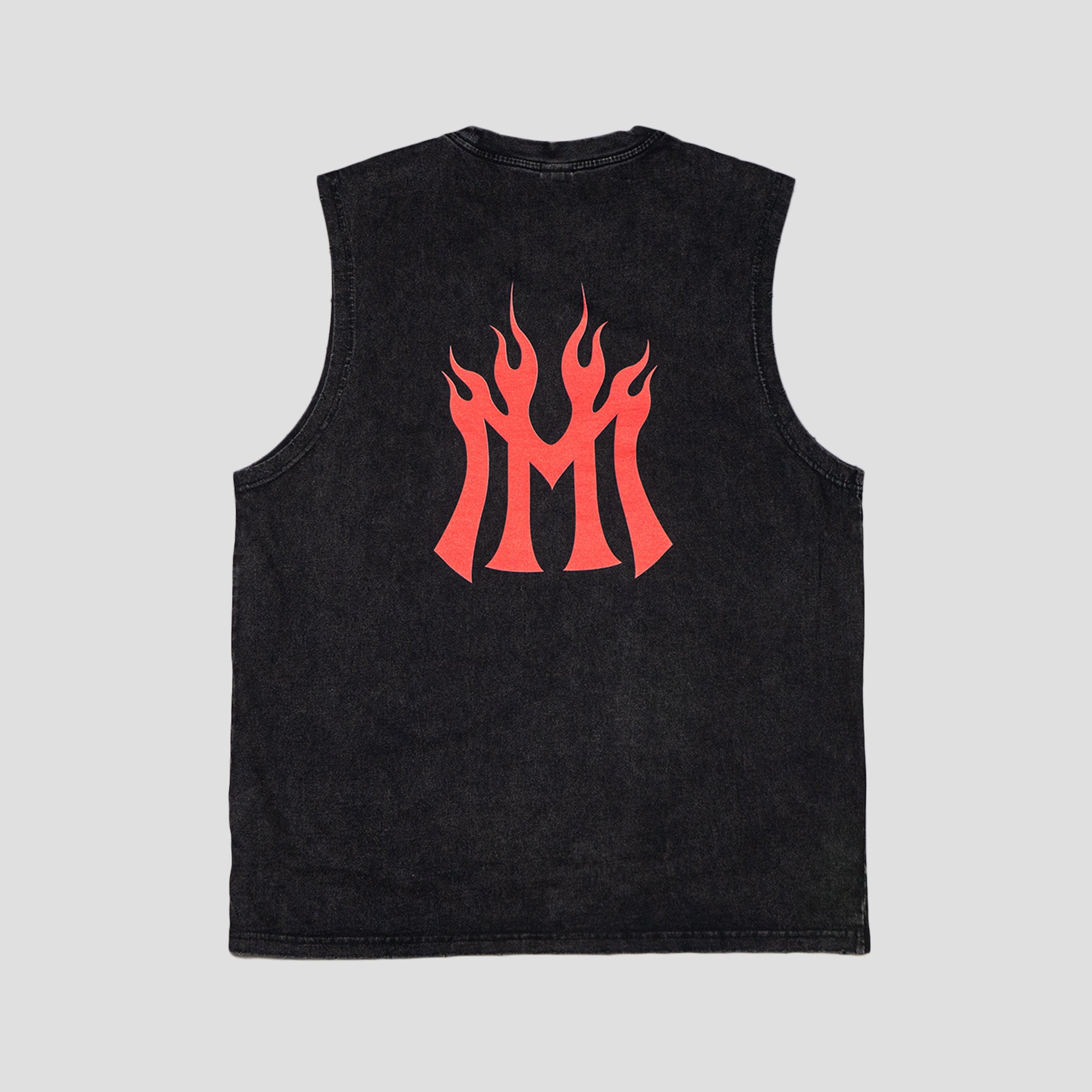 FUEGO LOGO STONE WASHED TANK TOP (RED LOGO)