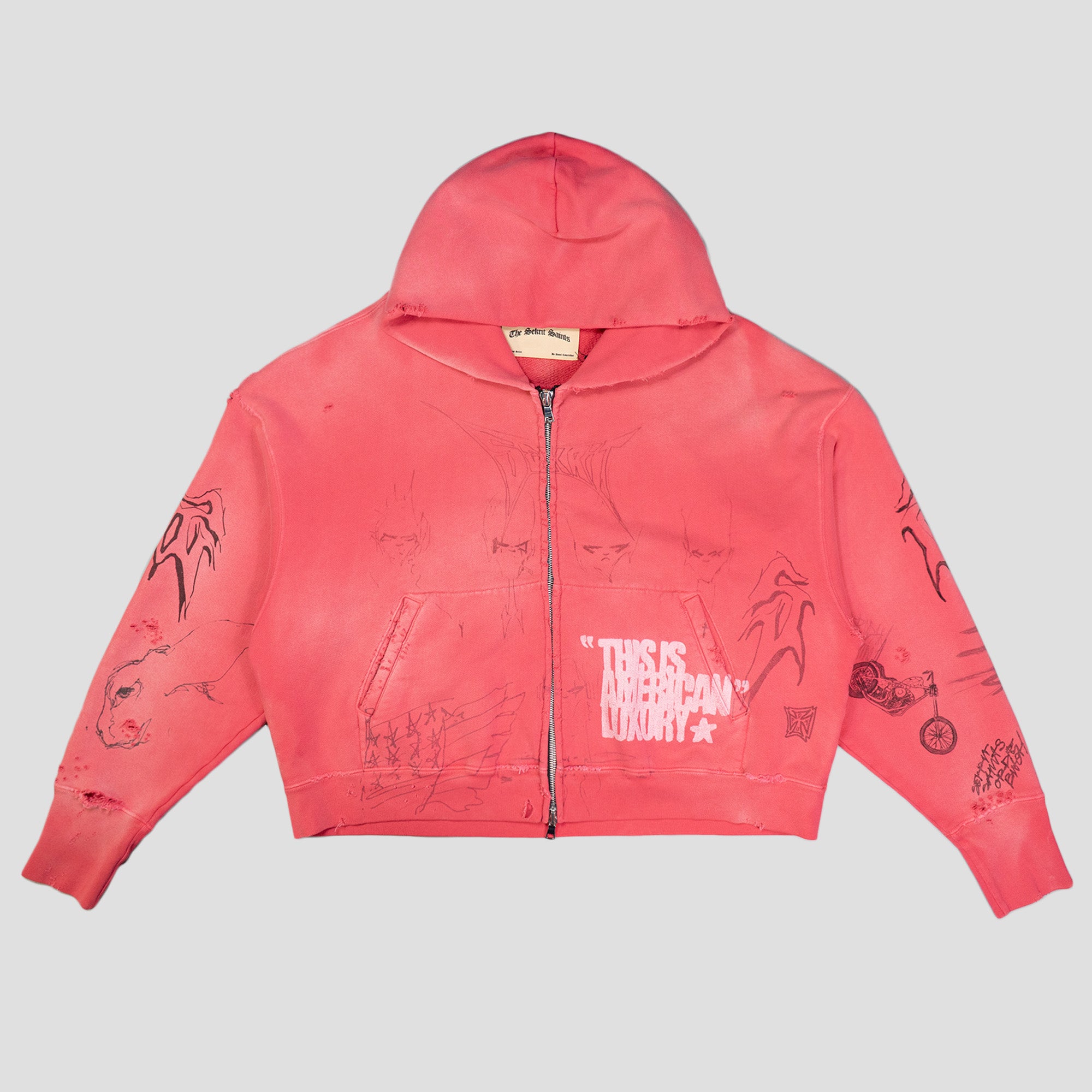 SEKRIT SAINT - TIME CAPSULE ZIP-UP HOODIE