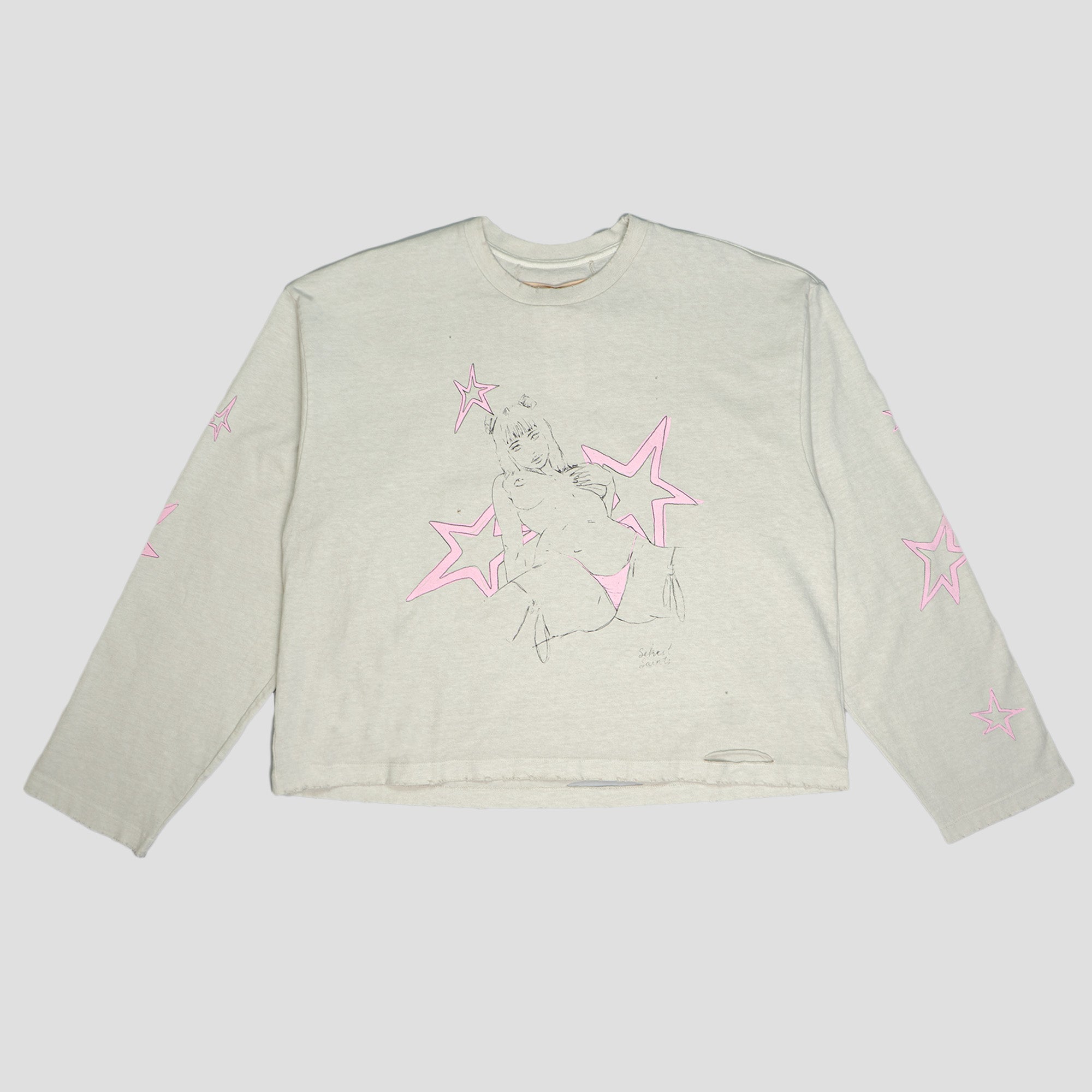 PINK STARS L/S T-SHIRTS