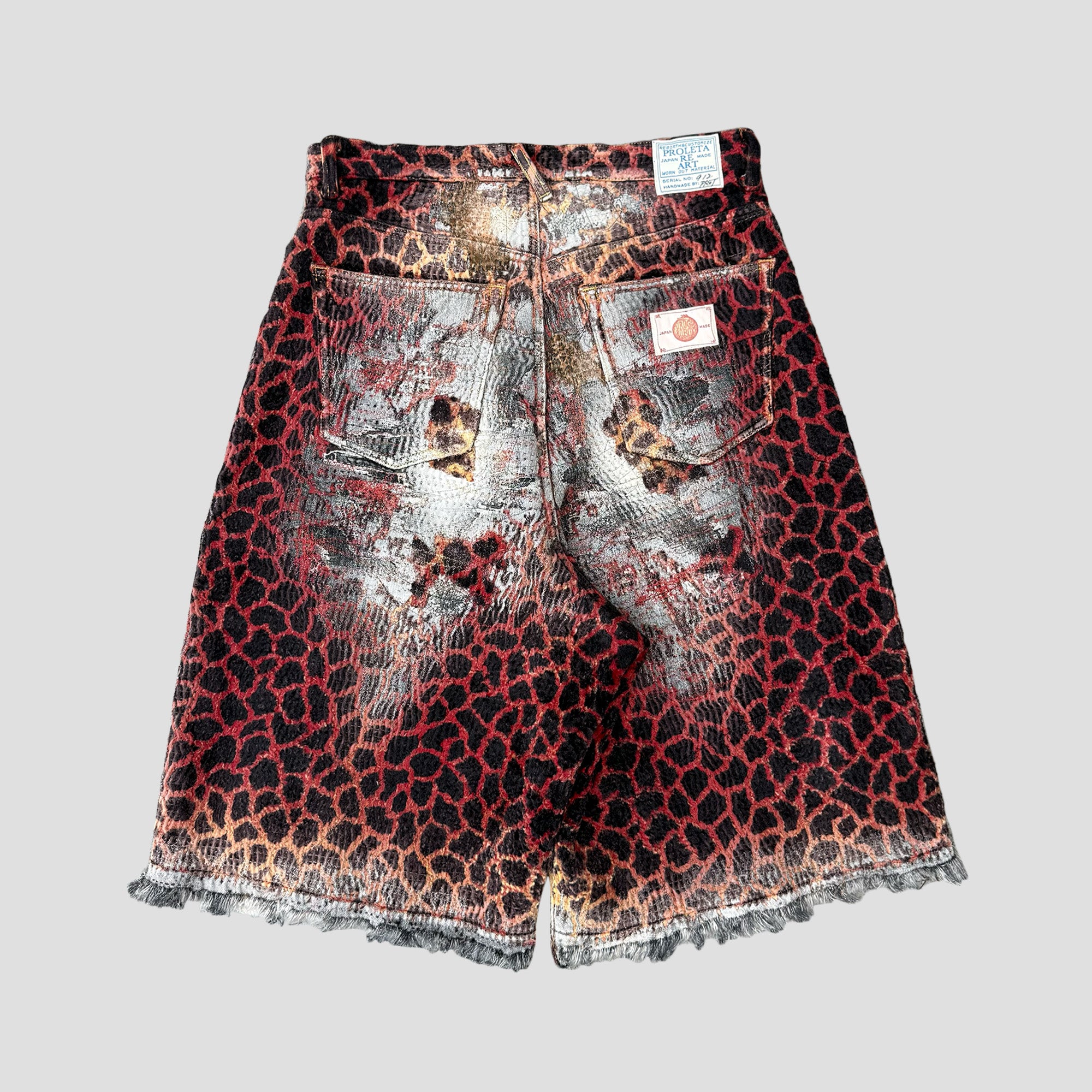 GIRAFFE ECO FUR BORO x STUDS BAGGY SHORTS