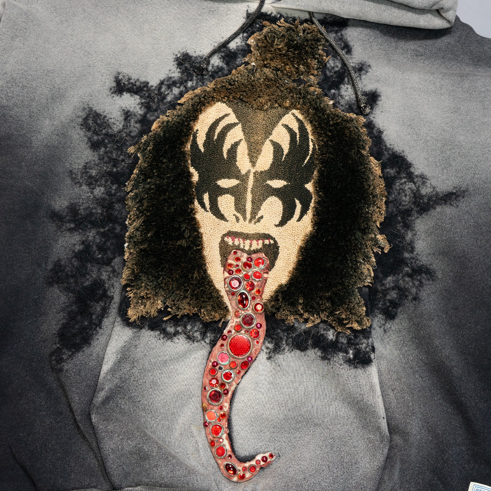PROLETA RE ART DEVIL FACE STUDDED HOODIE