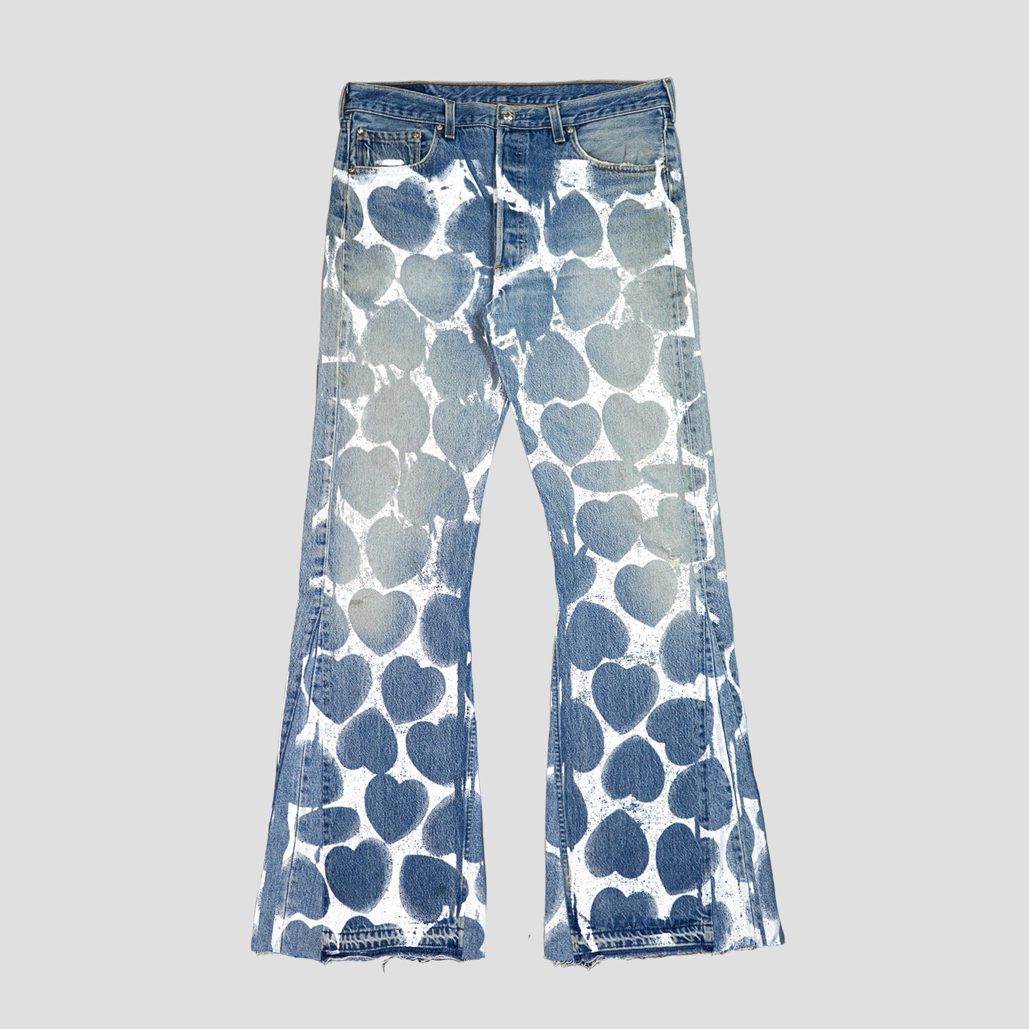 HEART FLARE DENIM JEANS