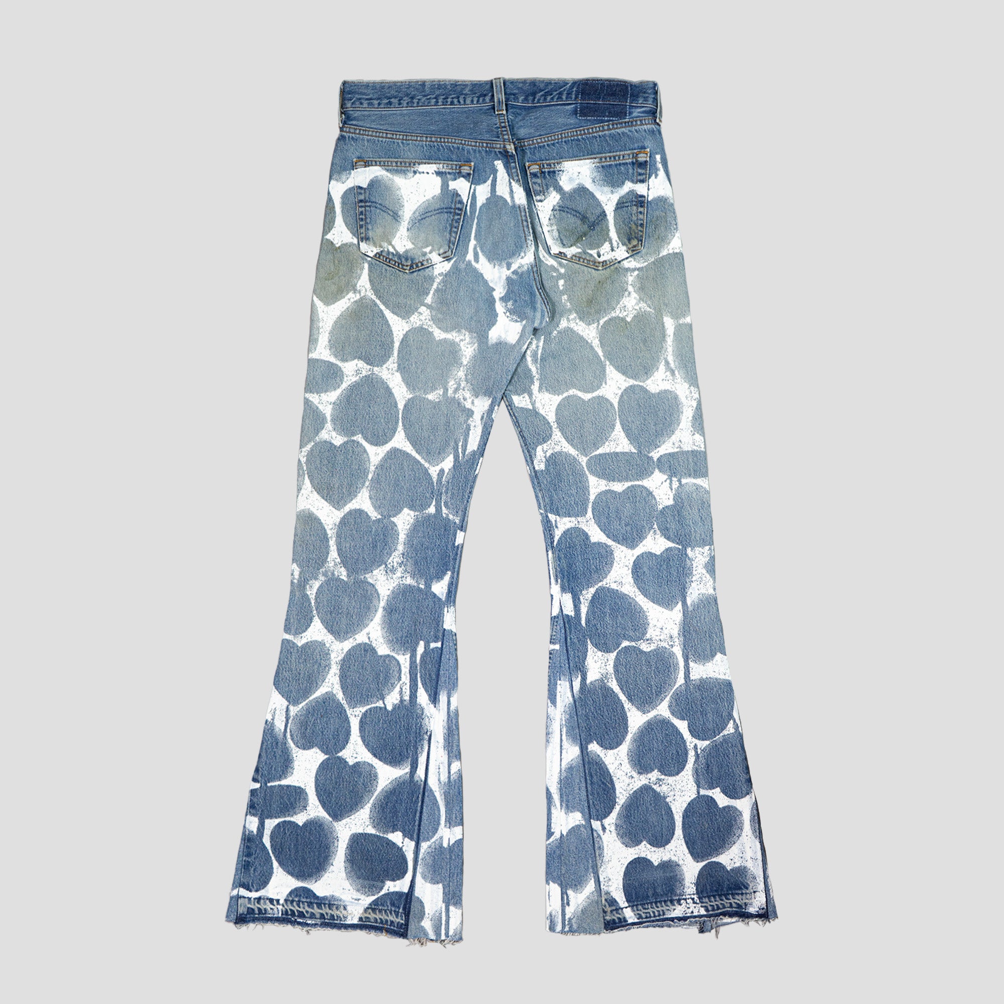 HEART FLARE DENIM JEANS