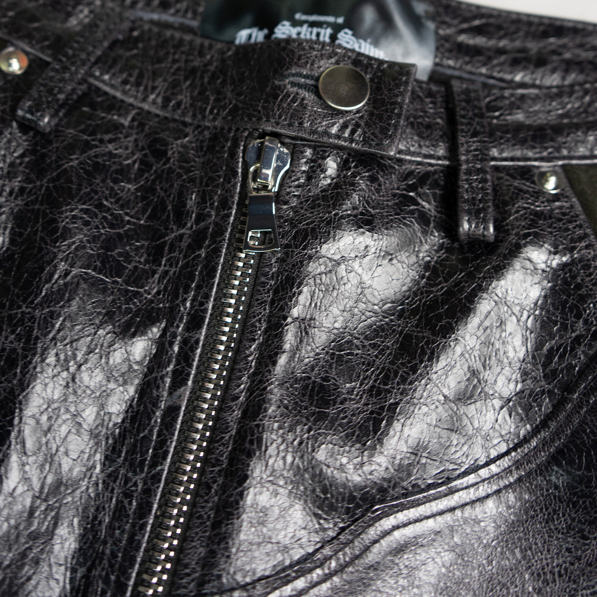 CHOPPER CHAIN LEATHER WESTERN PANTS
