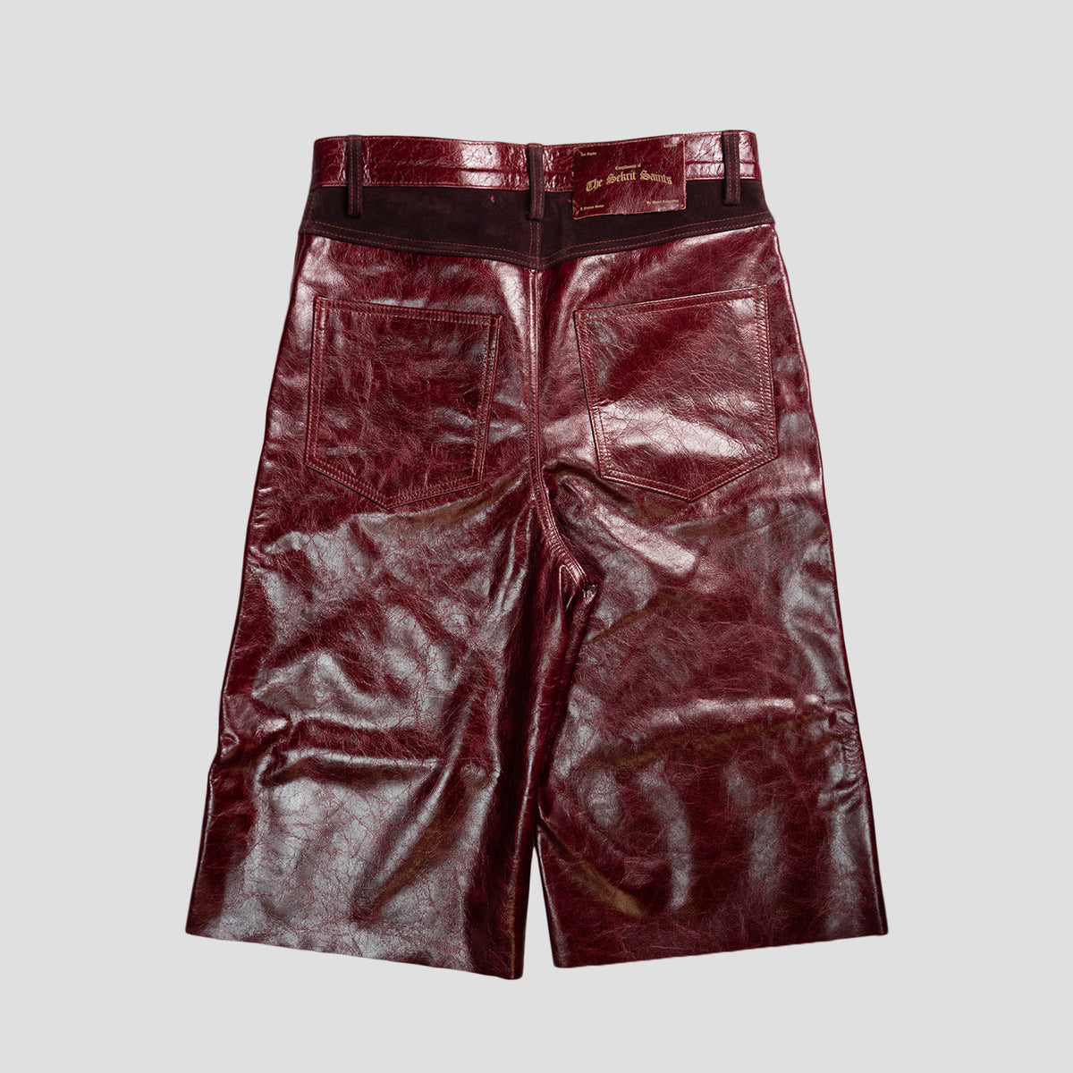 LEATHER CHOPPER SHORTS