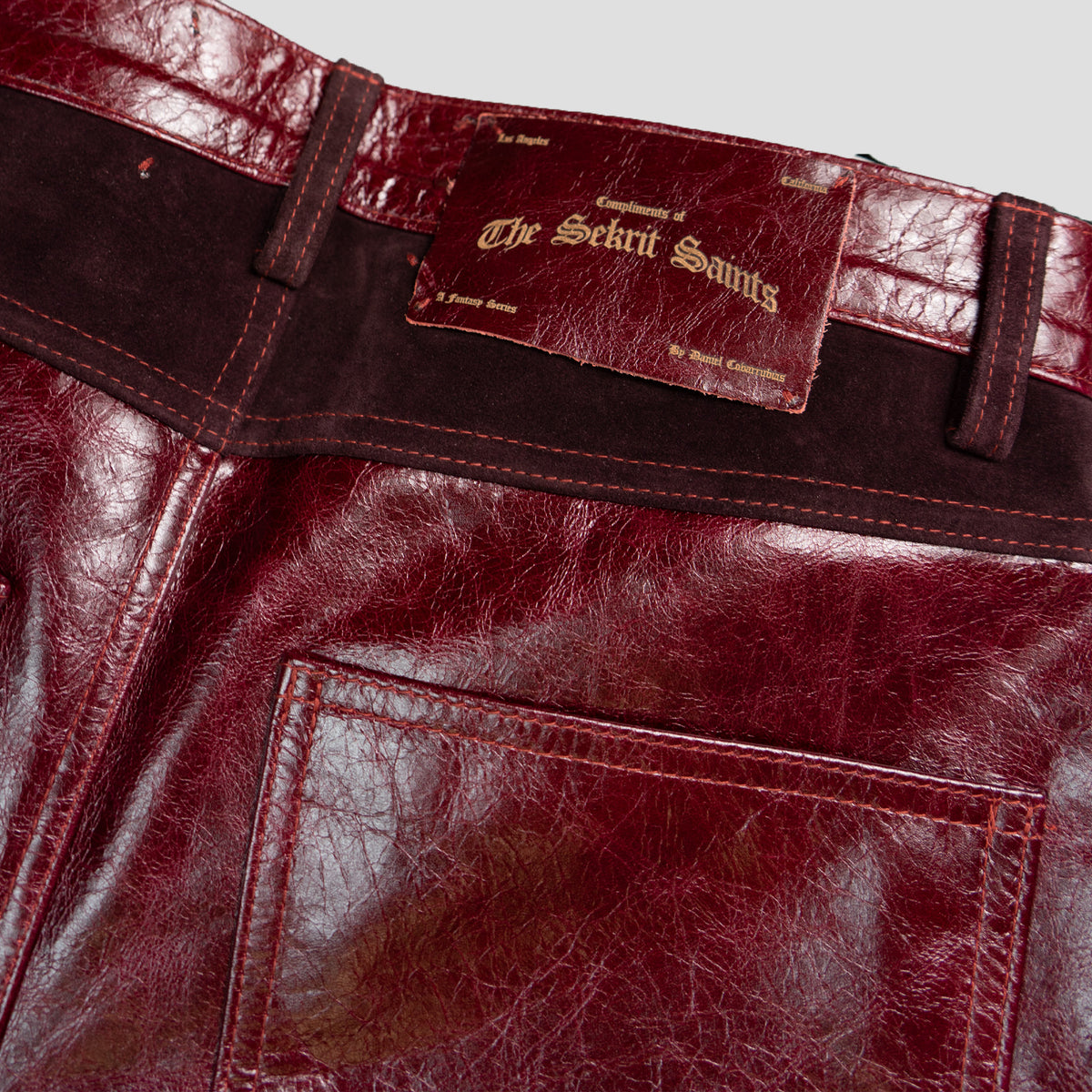 LEATHER CHOPPER SHORTS