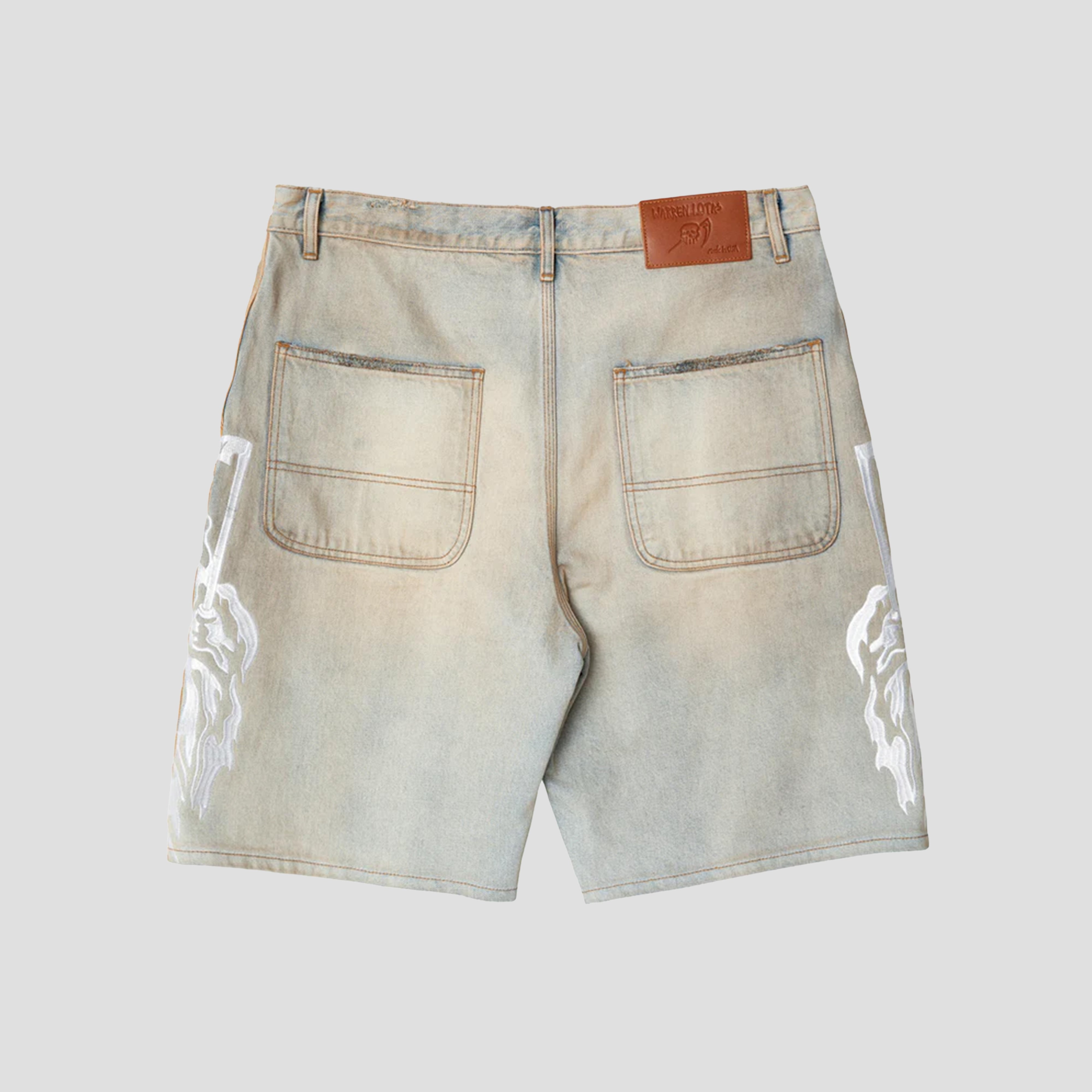 BAGGY MOTO JEAN SHORTS