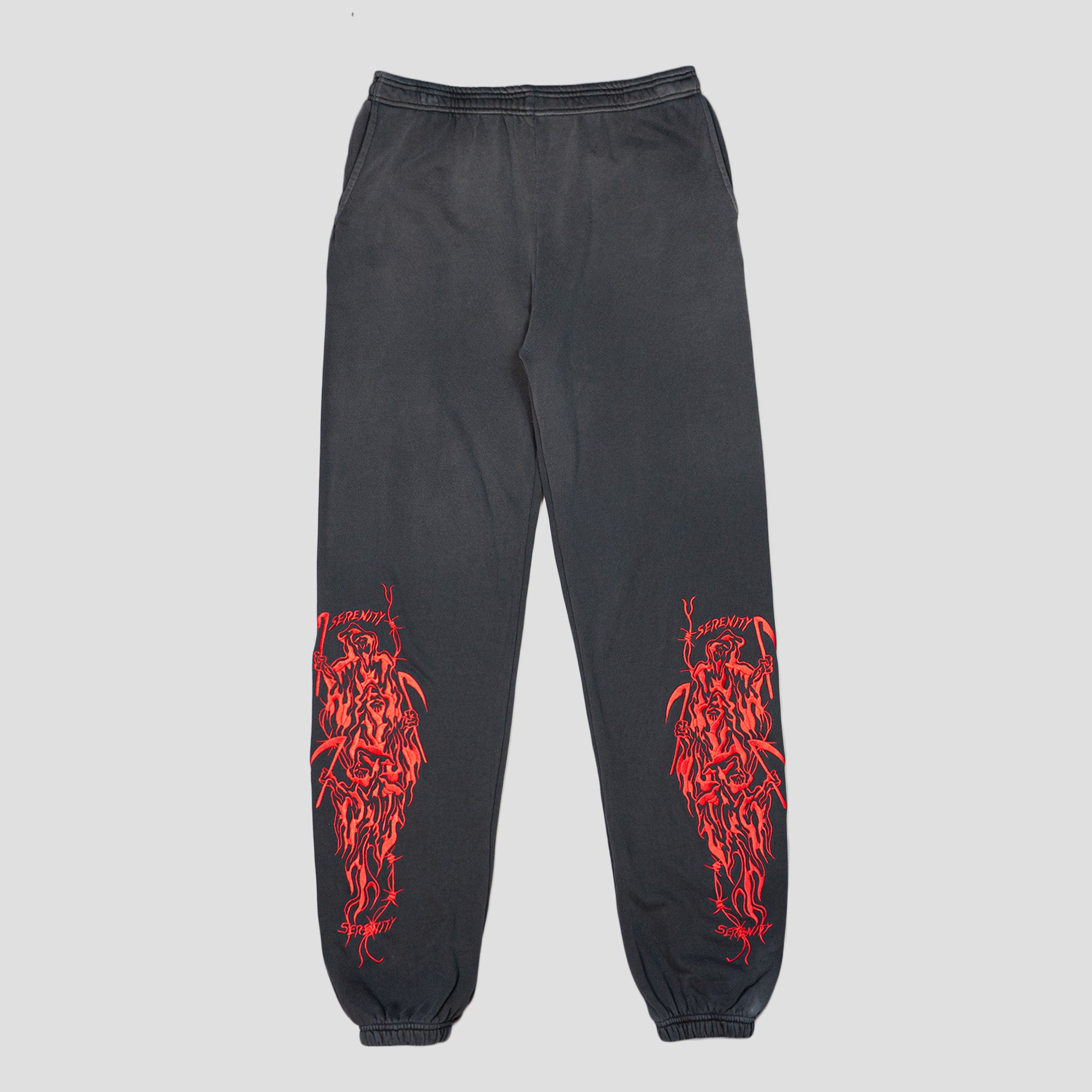 EMBROIDERED SERENITY REAPER SWEAT PANTS