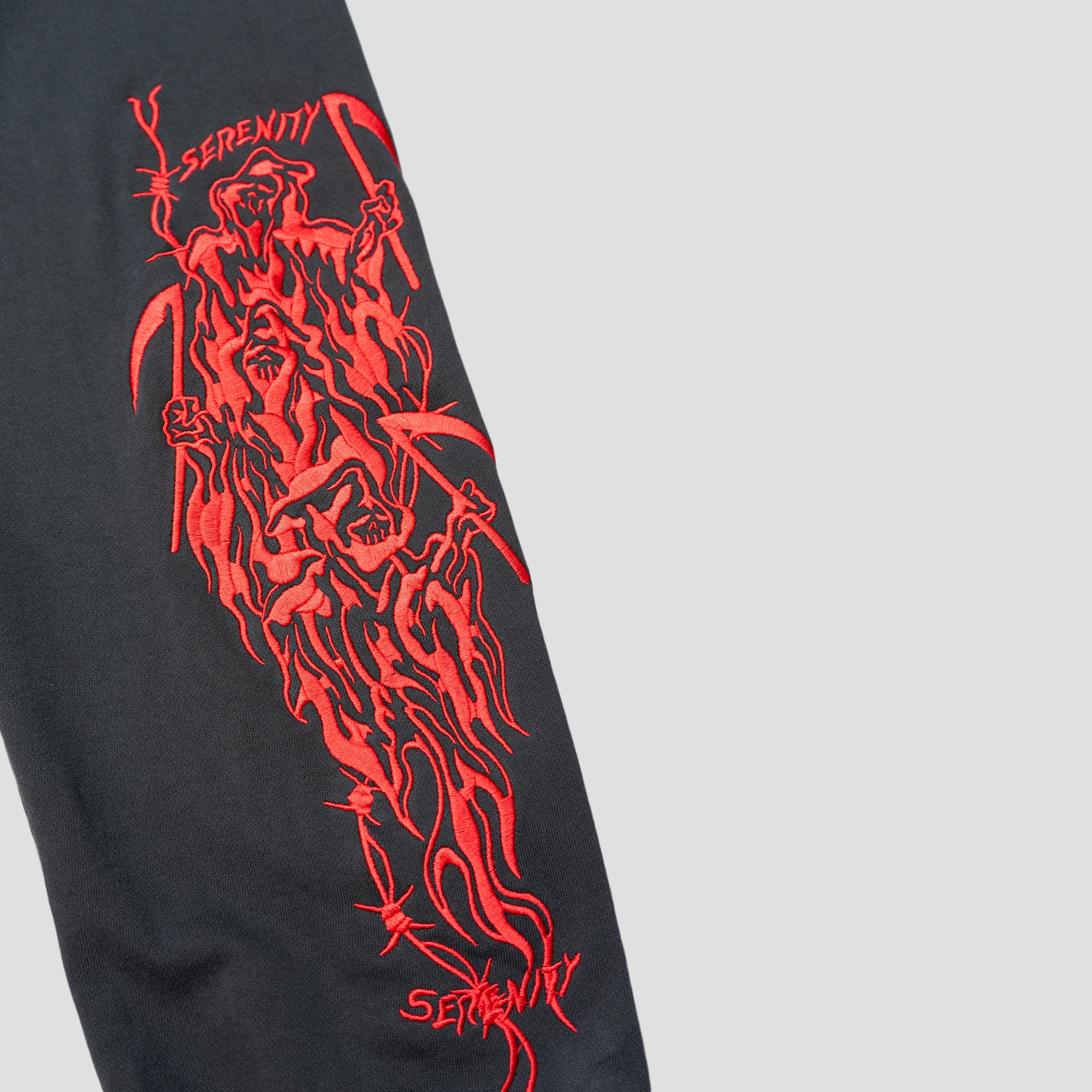 EMBROIDERED SERENITY REAPER SWEAT PANTS