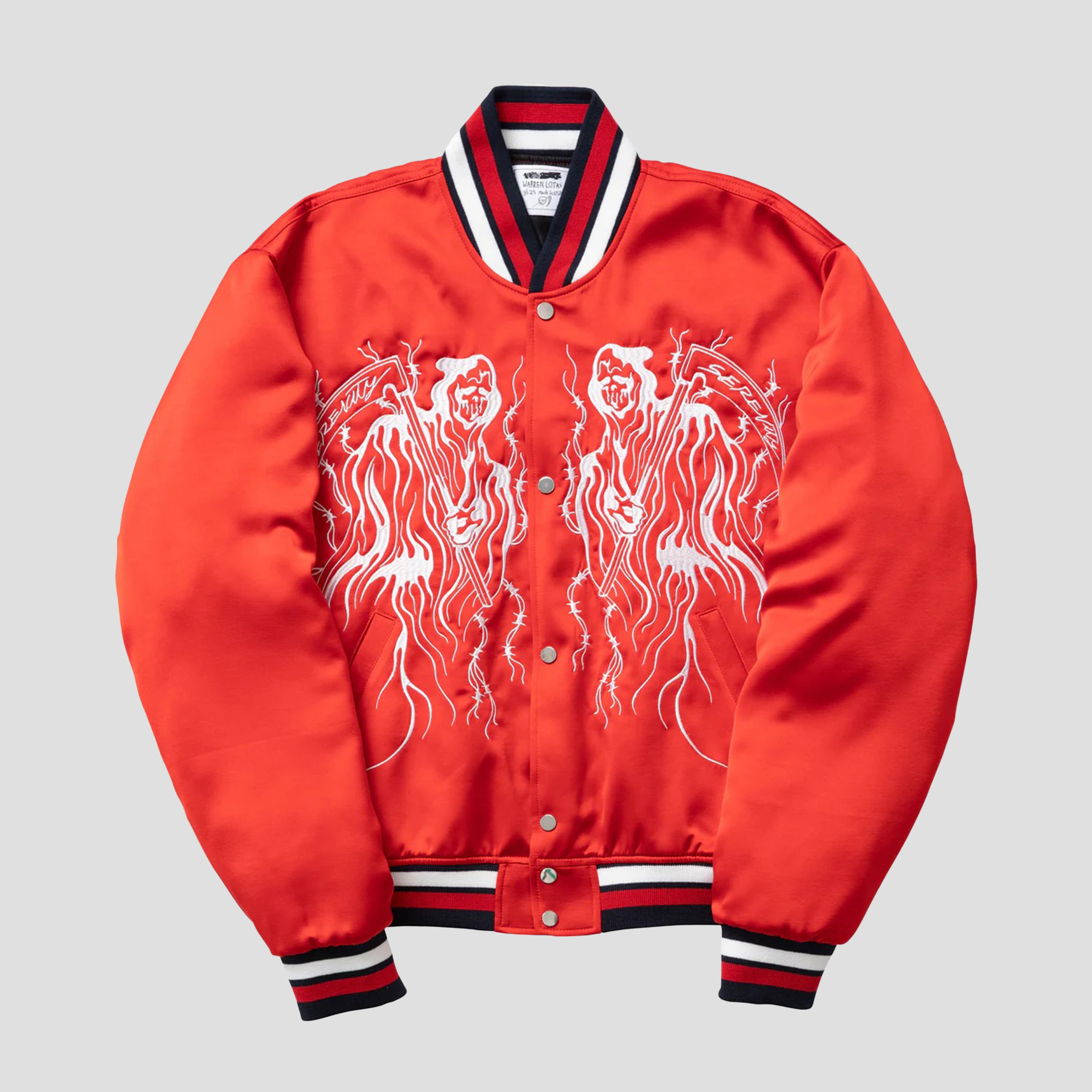 SERENITY REAPER SATIN BASEBALL JACKET