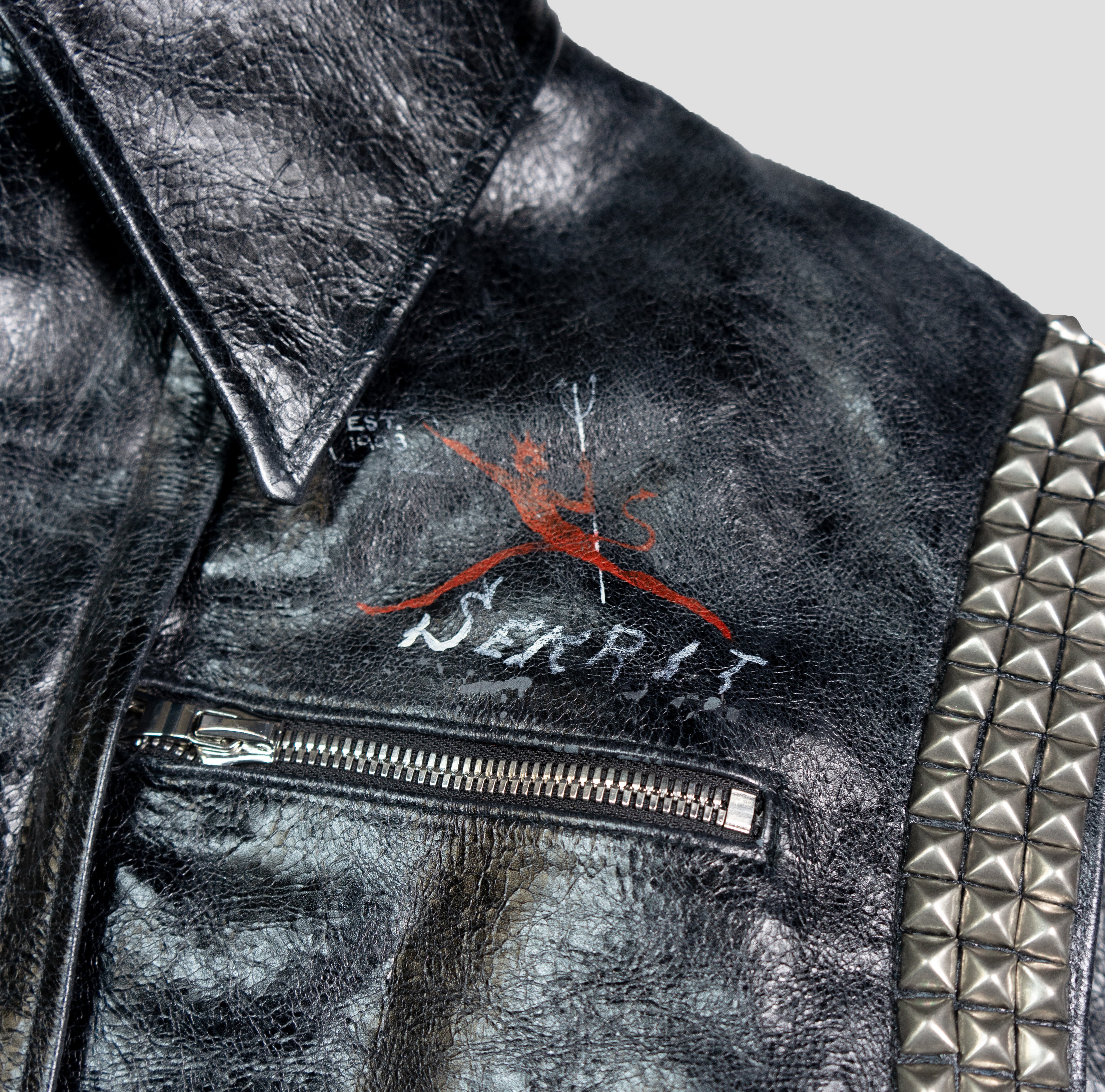 TEENANGEL HANDPAINTED CHOPPER JACKET