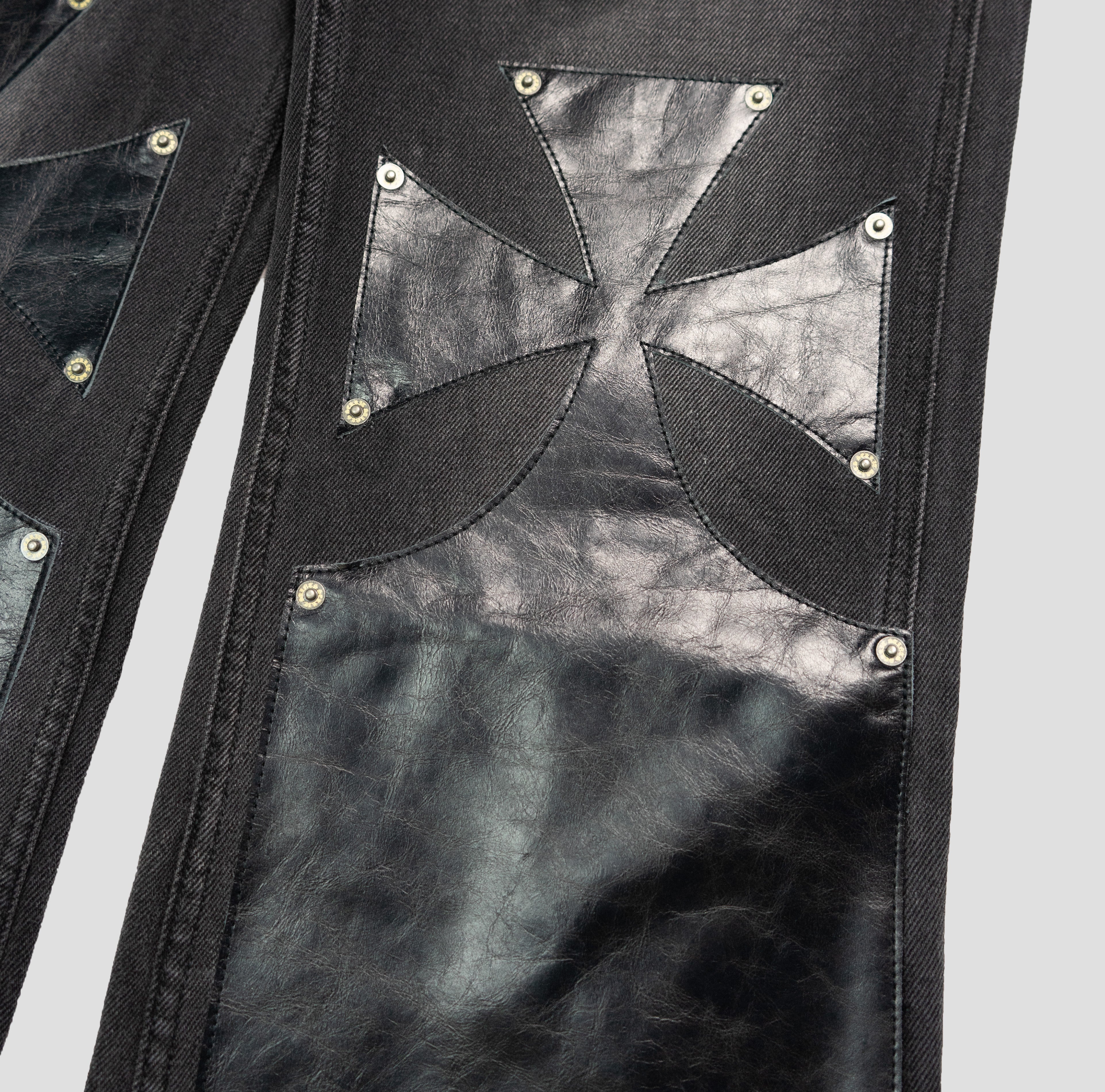 CHOPPER CARPENTER PANTS W/LEATHER