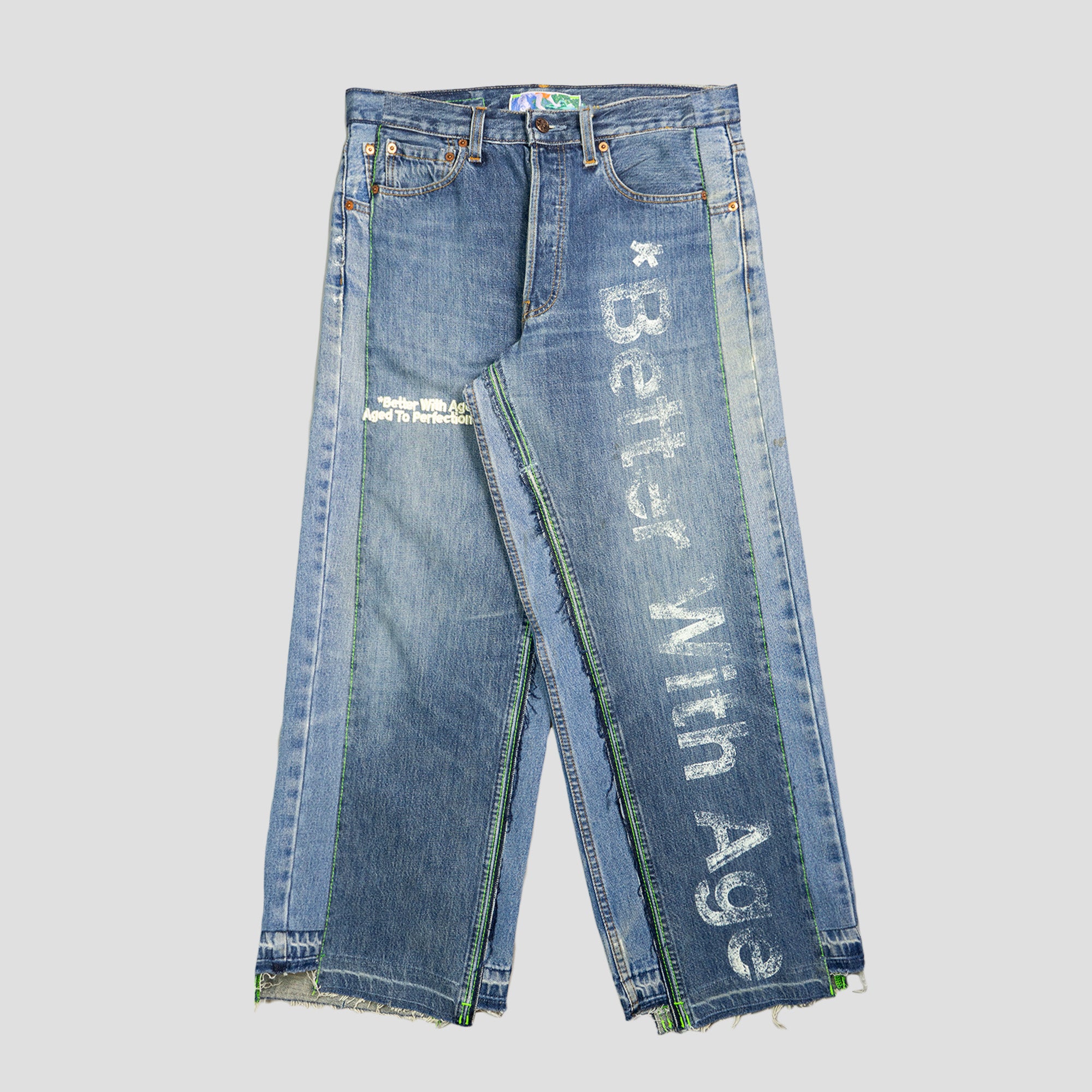 IN CASE YOU FORGOT TRIPLE-WIDE DENIM JEANS