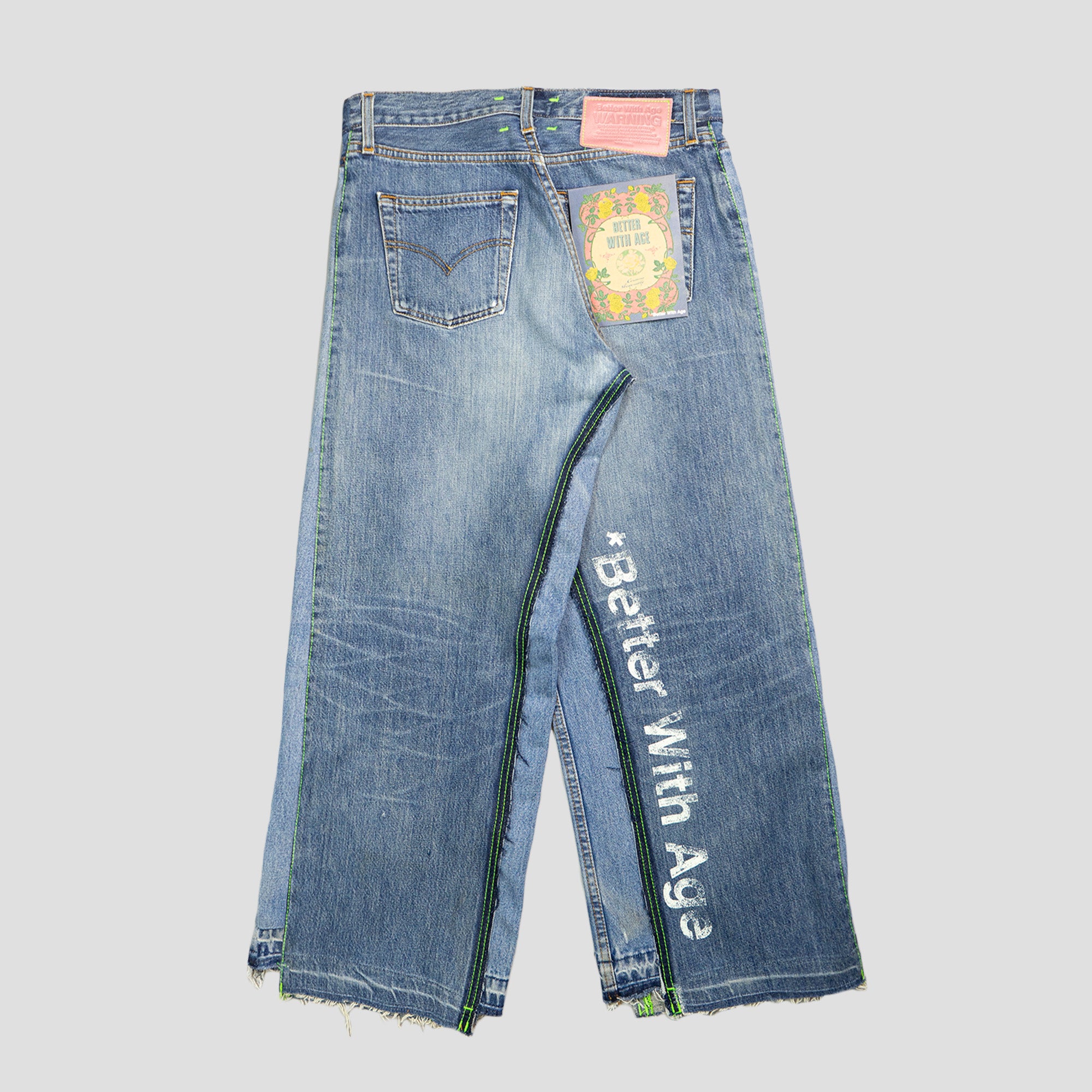 IN CASE YOU FORGOT TRIPLE-WIDE DENIM JEANS