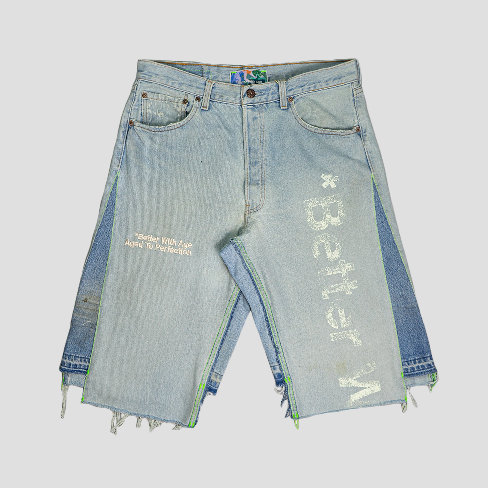 CLEMENTINE DOUBLE-WIDE LONG DENIM SHORT