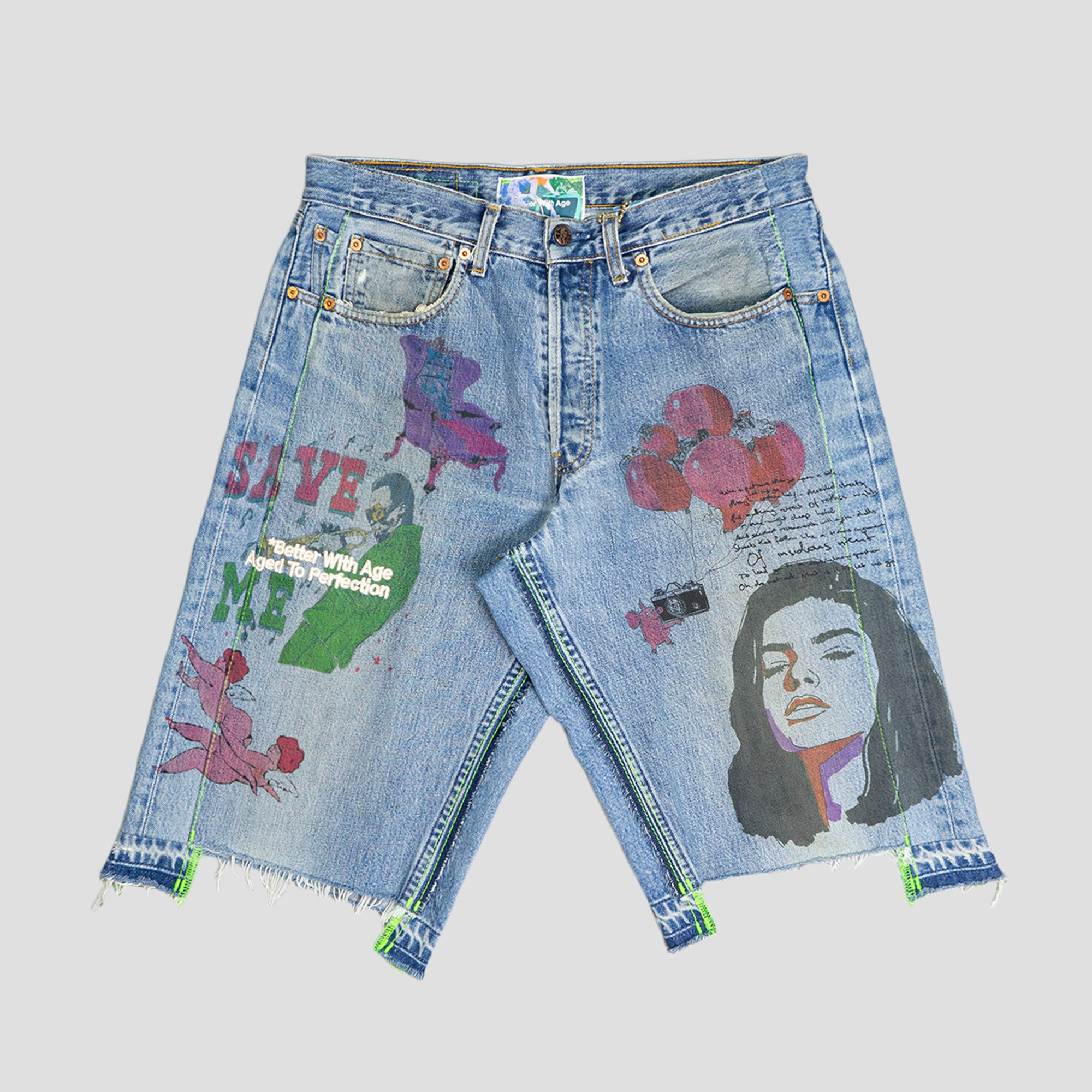 HARRISON TRIPLE-WIDE DENIM SHORT