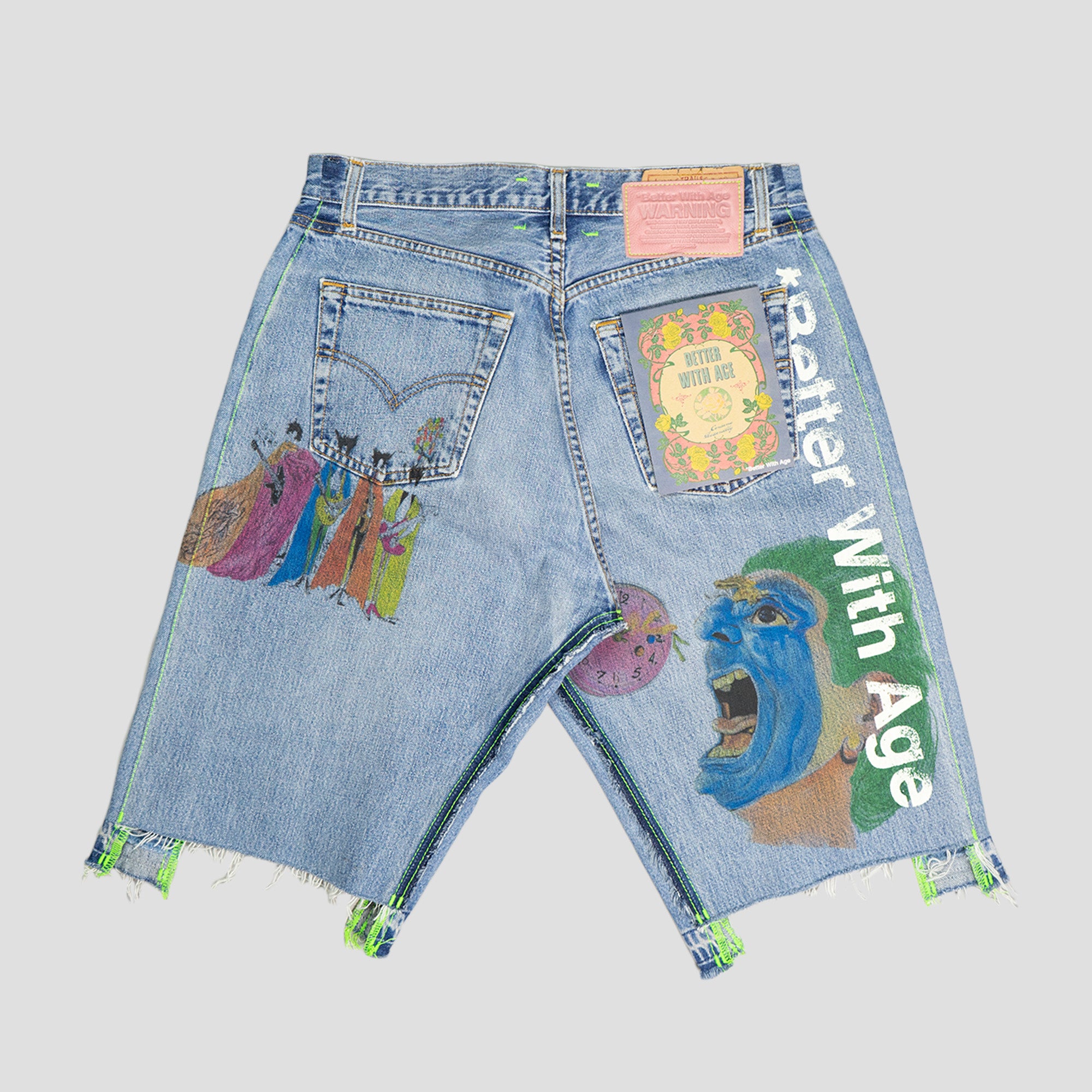 HARRISON TRIPLE-WIDE DENIM SHORT