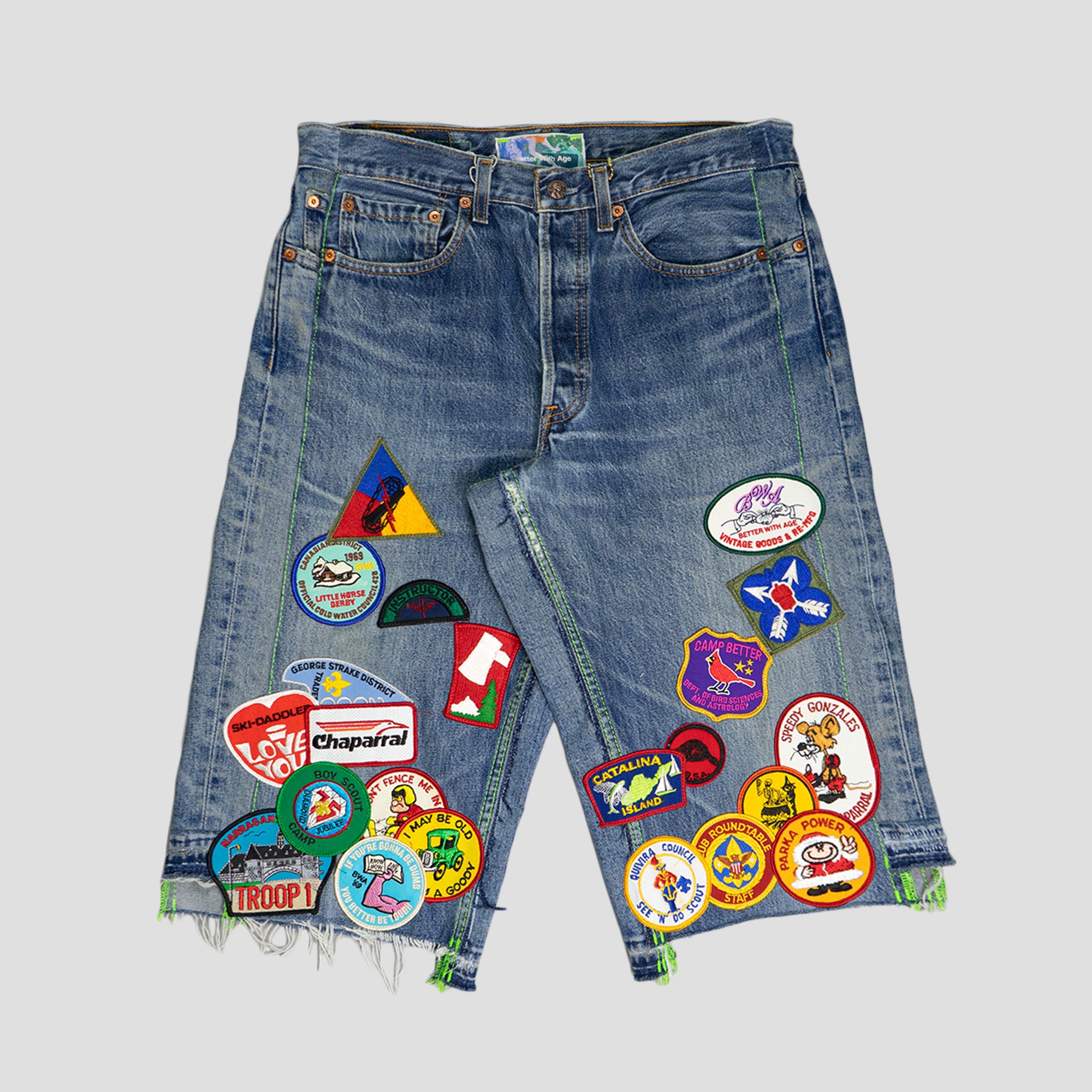 GENTLEMEN’S TRIPLE-WIDE LONG DENIM SHORT