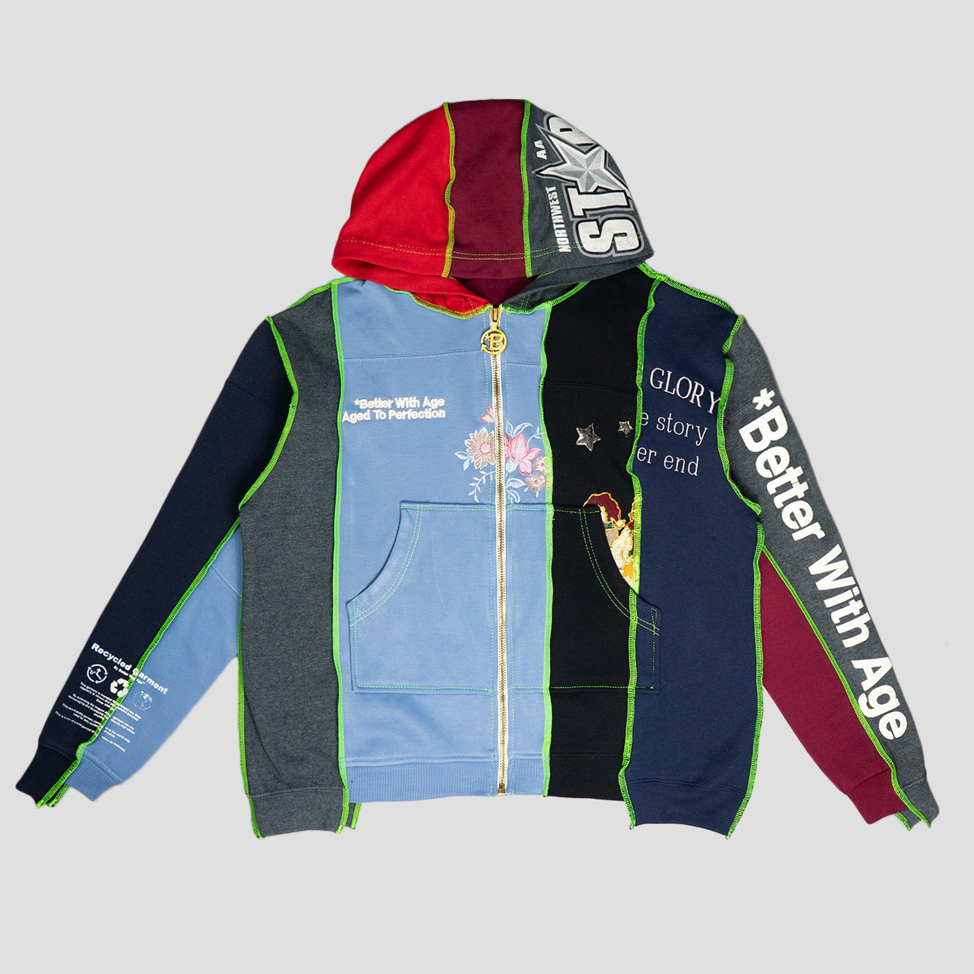 5 PANEL ZIP-UP HOODIE