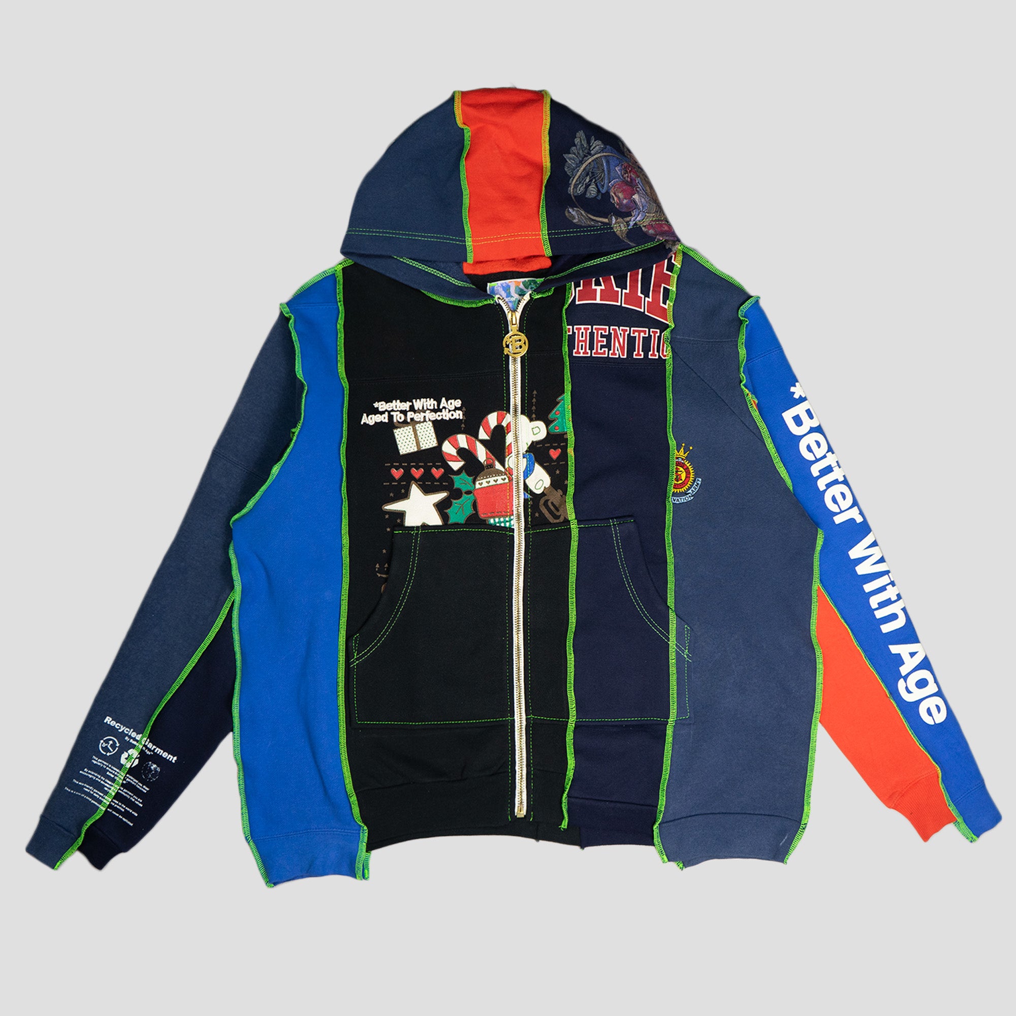 5 PANEL ZIP-UP HOODIE
